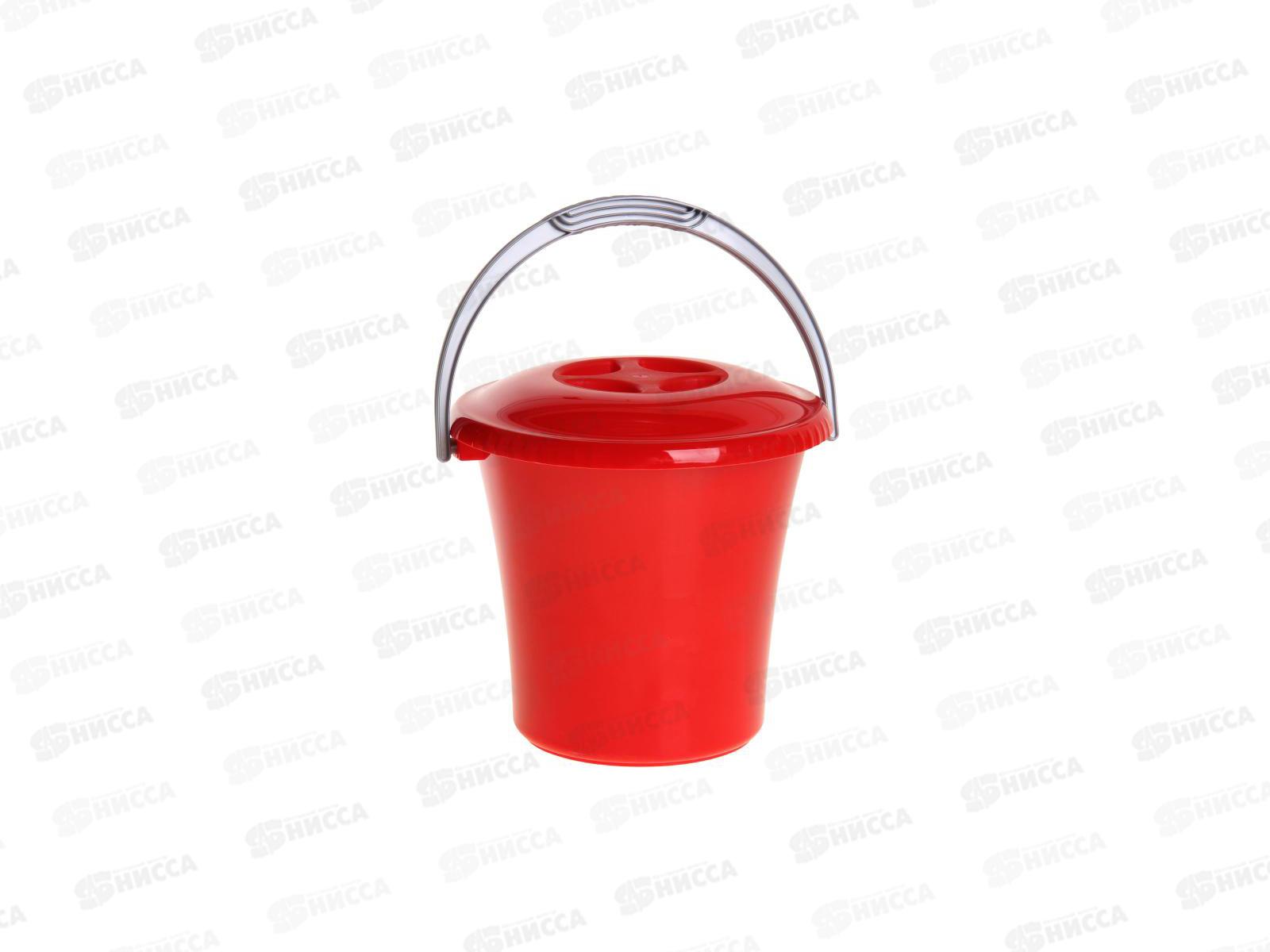 Ведро 14л с крышкой Либерти С605К красное *11
