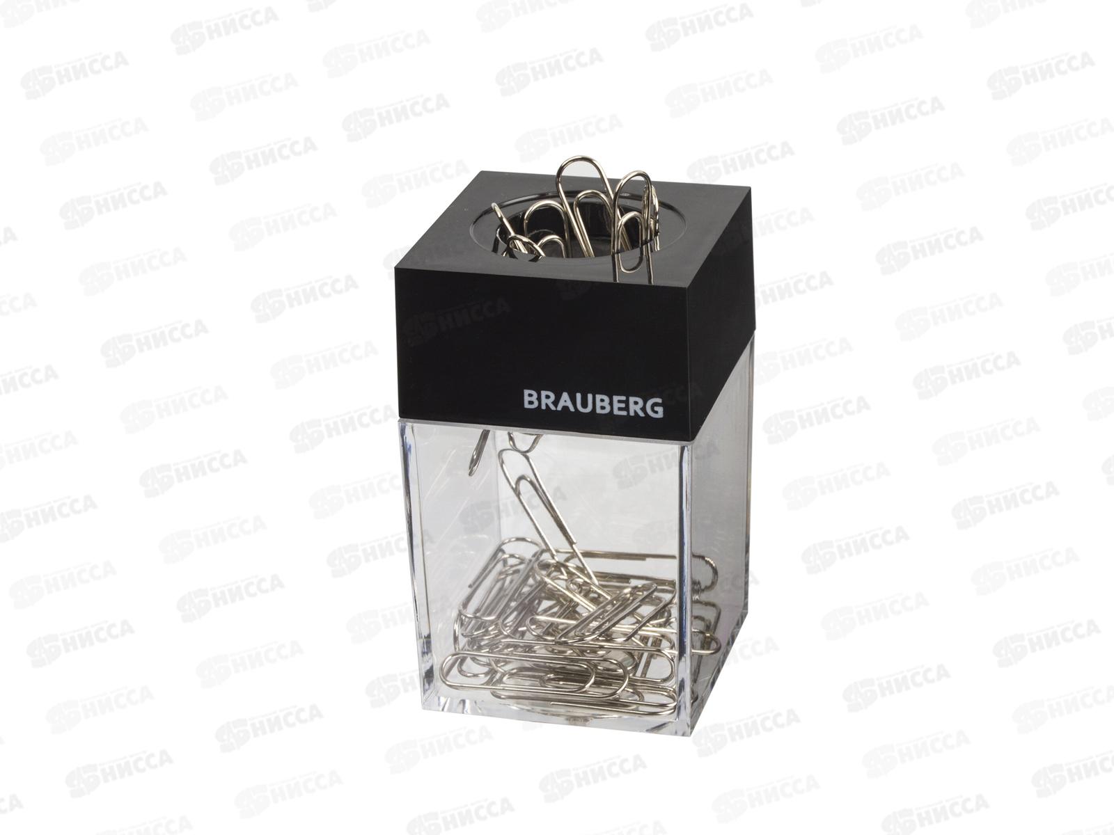 Скрепочница магнитная BRAU.,прозрачная, 225189 *12