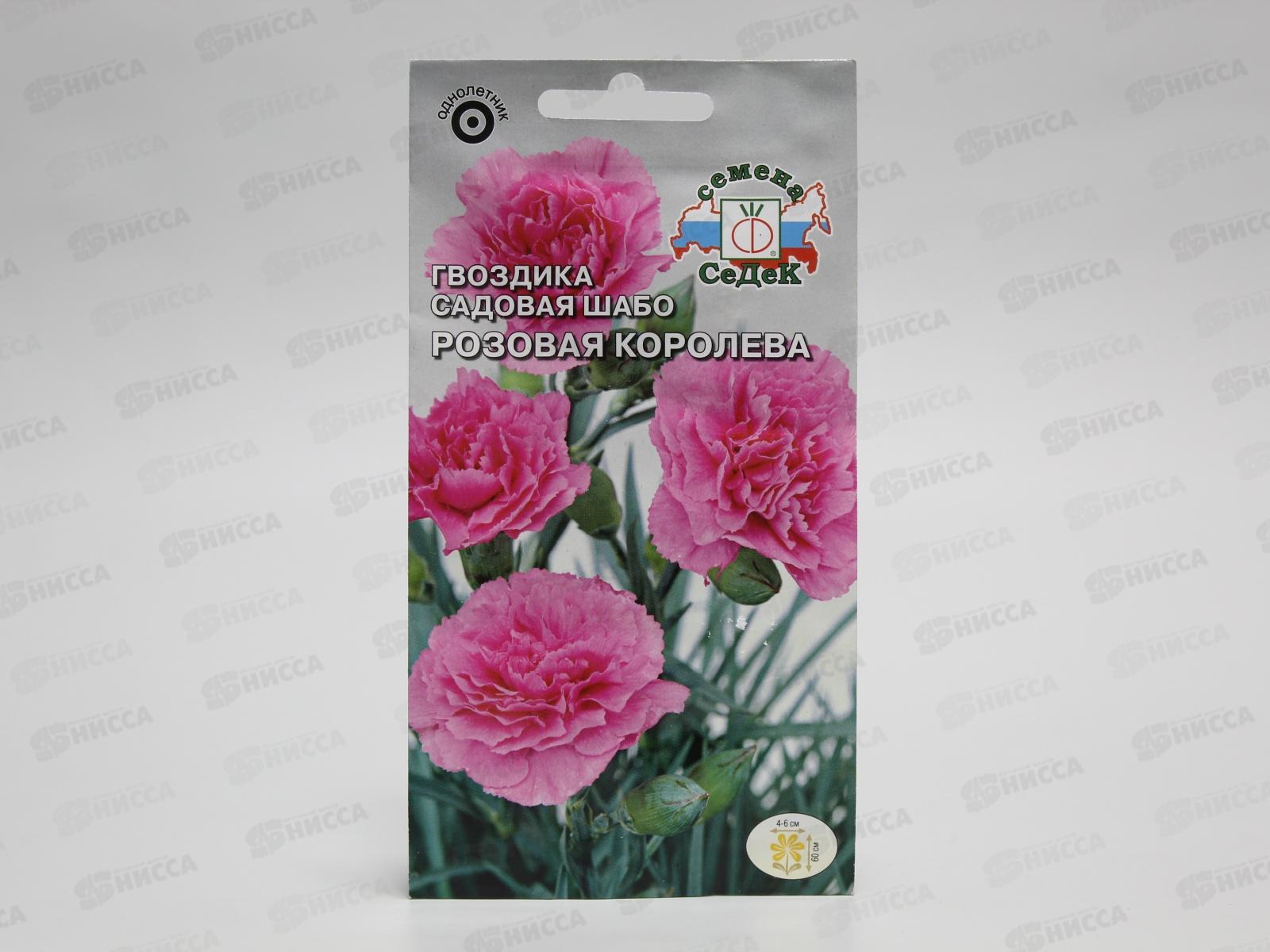 Гвоздика Розовая королева(вид Шабо) (Евро, 0,1) СеДек *10 +