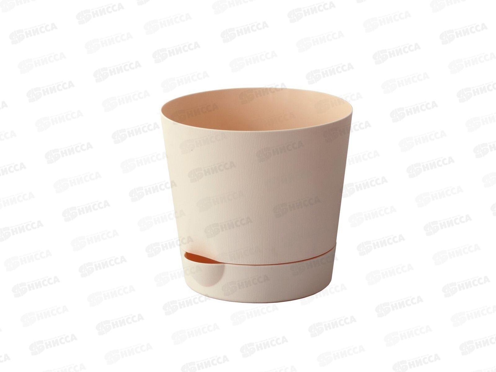 Горшок для цветов с поддоном 3,6л кремовый ИНТ*20