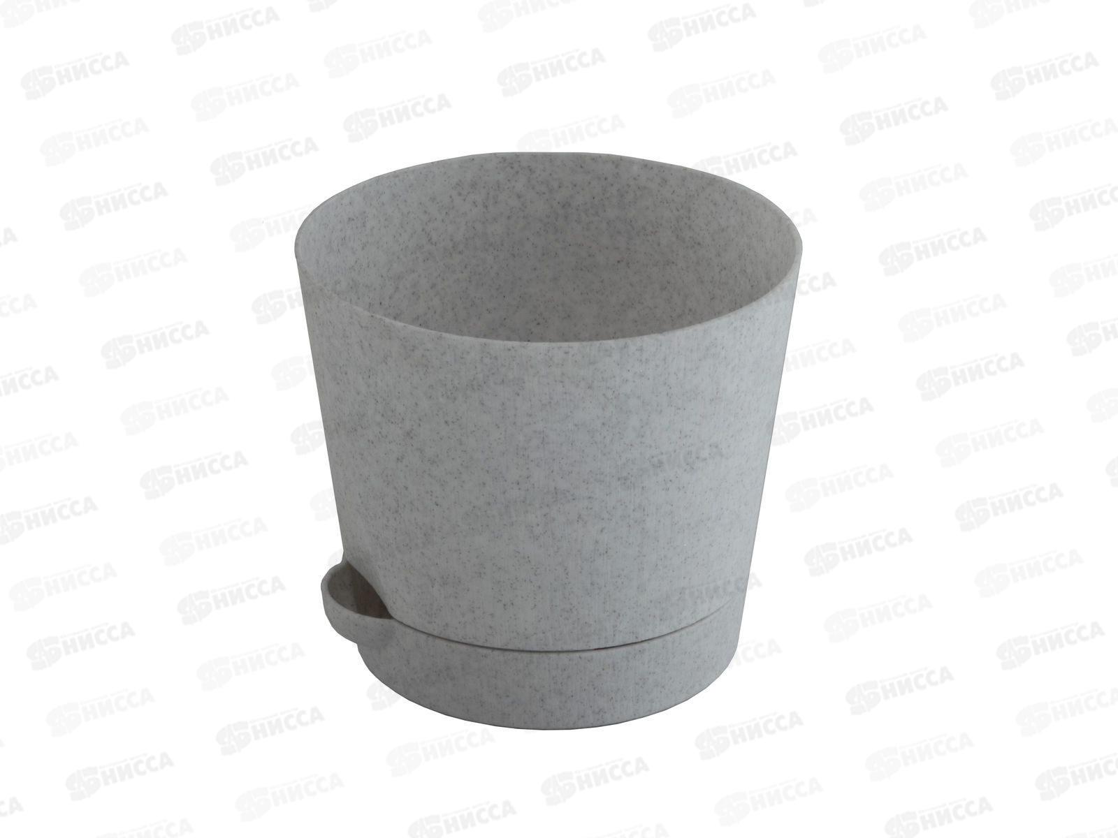 Горшок для цветов с поддоном 3,6л мрамор ИНТ*20