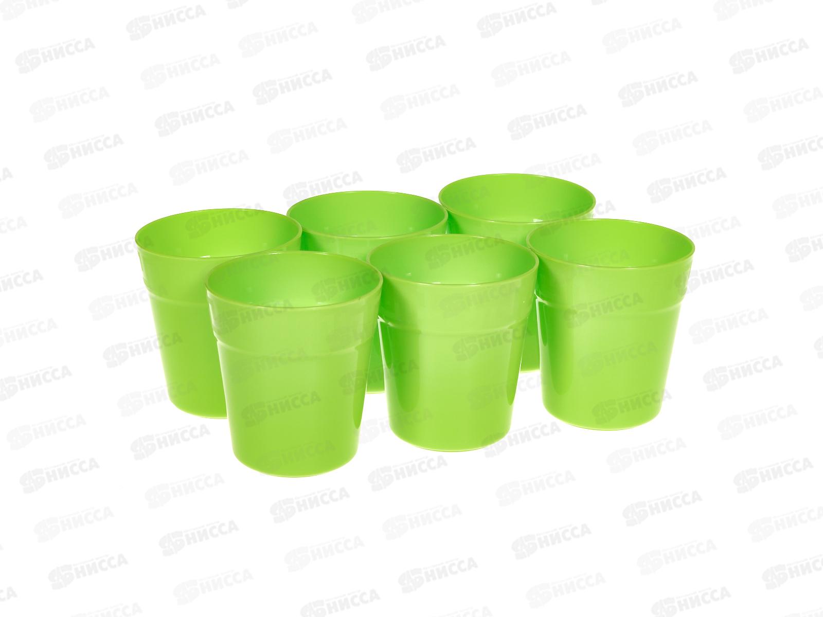 Набор стопок 6шт салатовый ИНТ*36