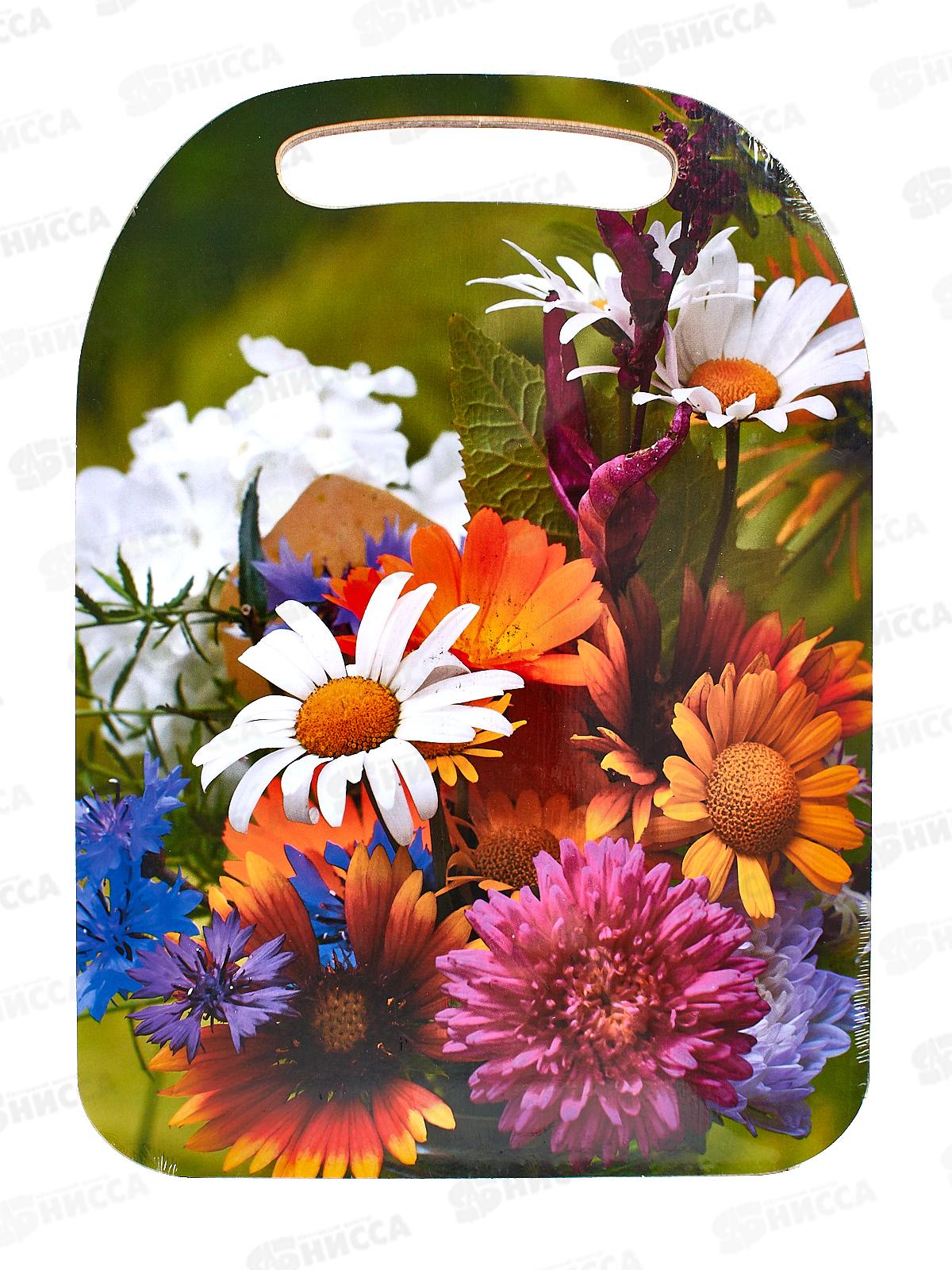 Доска разделочная дерево &quotБелые&quotцветы  К-53 *22