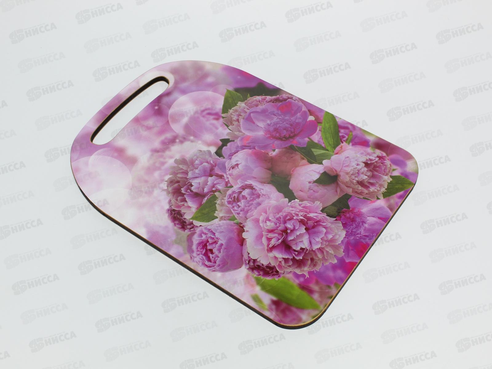 Доска разделочная дерево &quotСиреневые розы&quot  К-149 *22