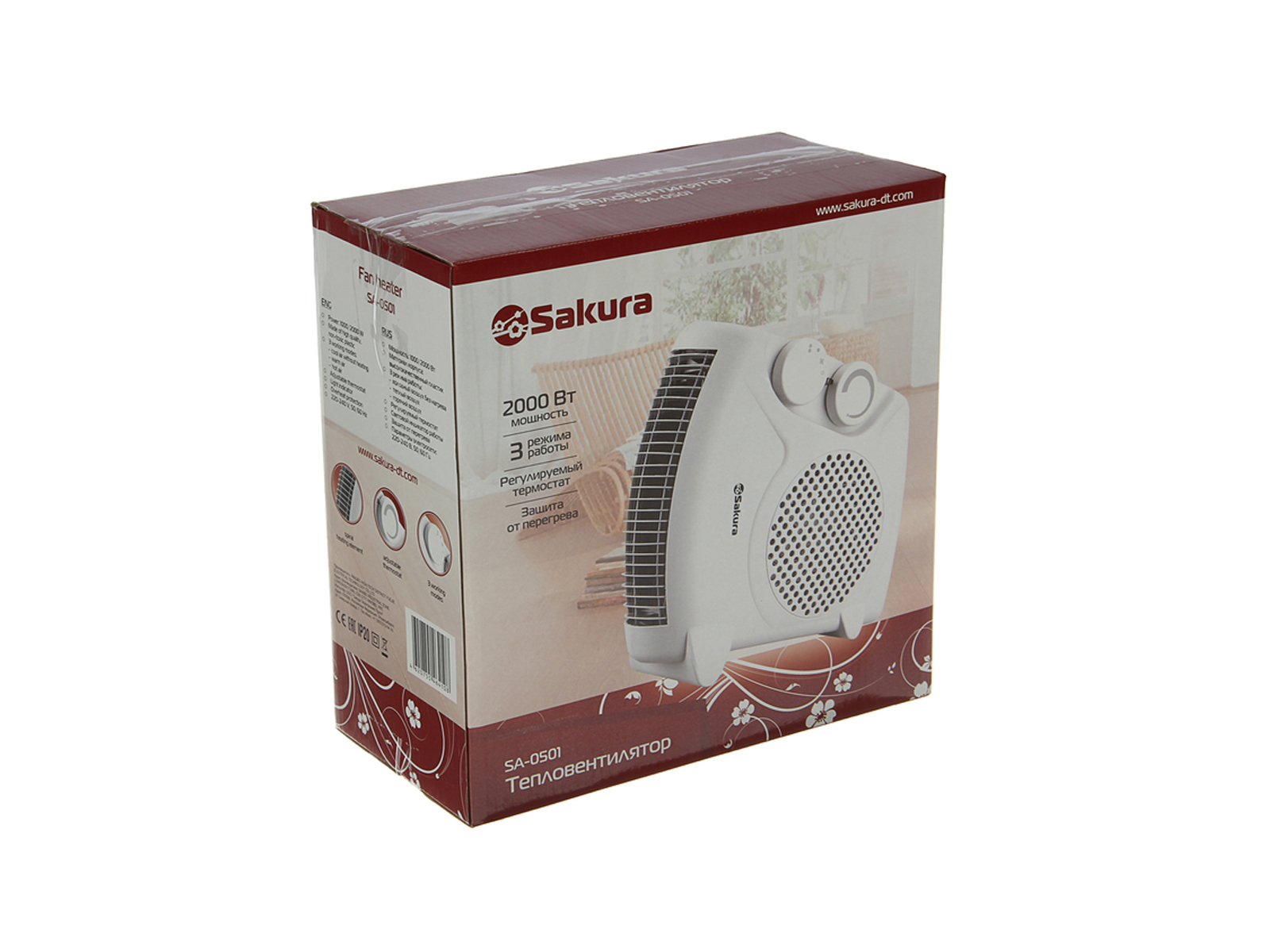 Тепловентилятор SA-0501 спиральный нагреватель