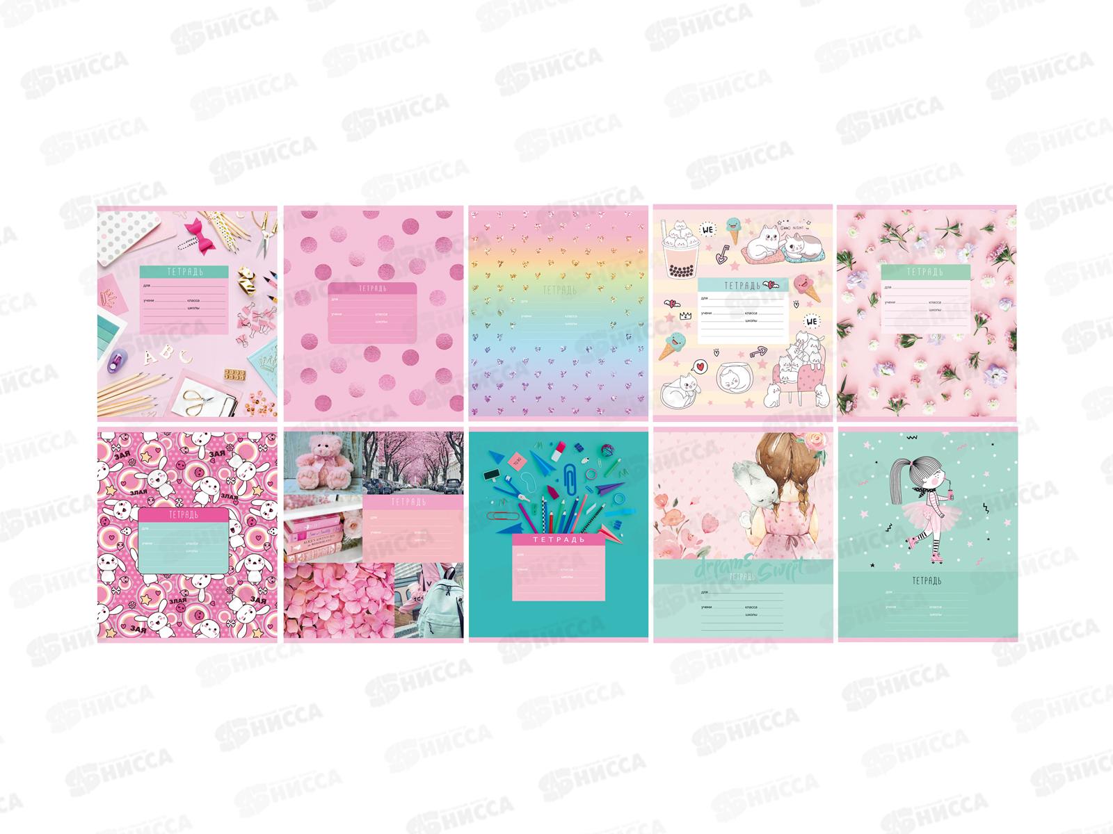 Тетрадь 18 листов линия BG Mix-10 Девочки, ассортимент 8550 *12/144