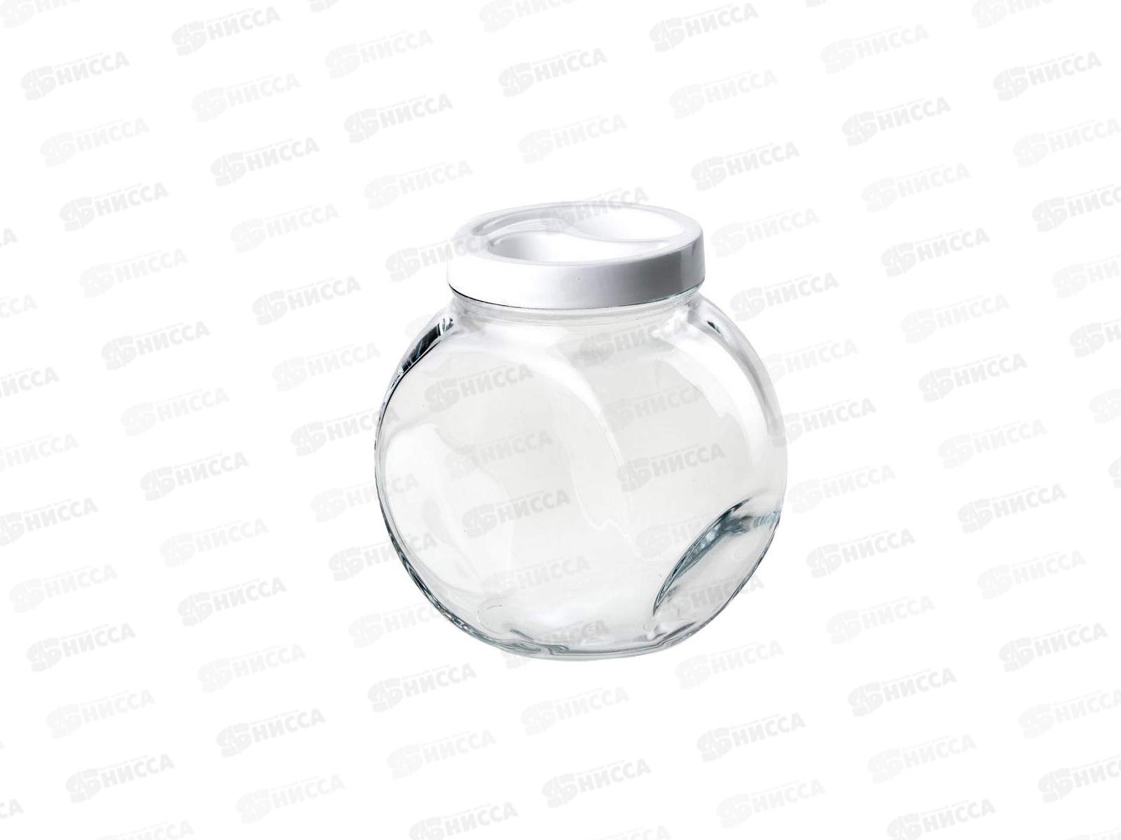 Банка с крышкой Белла 2140мл белая крышка 43994SLB