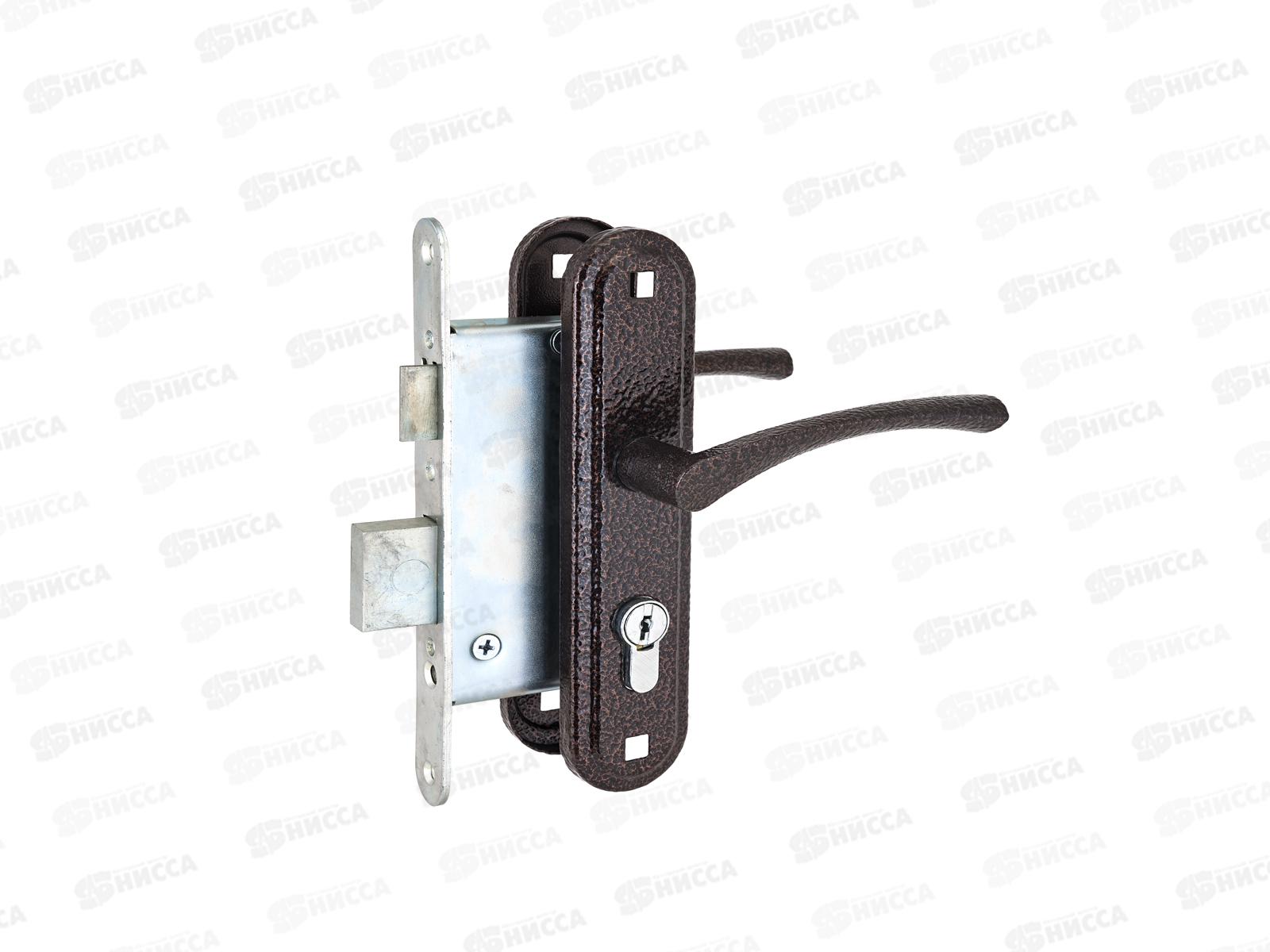 Замок врезной  Стандарт Россия  ЗВ4-3.07С медь с руч *10 425