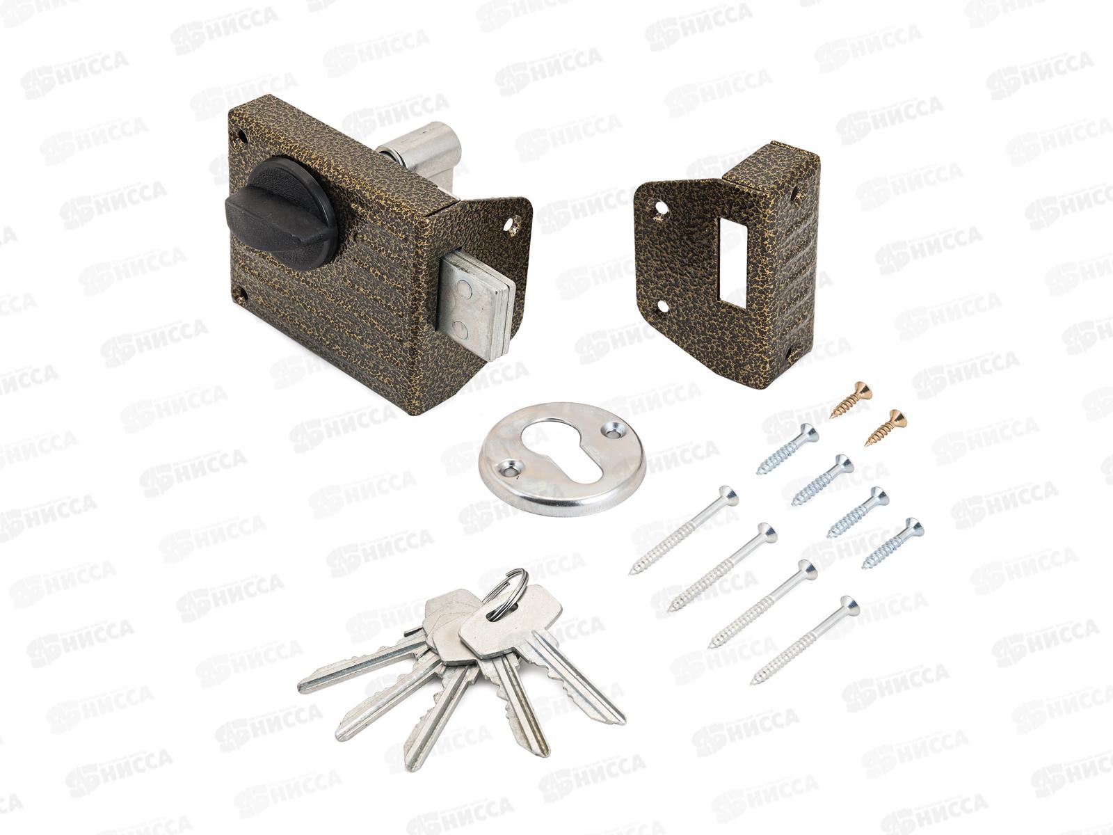 Замок накладной Стандарт Россия ЗН1-2.1С бронза *16 435