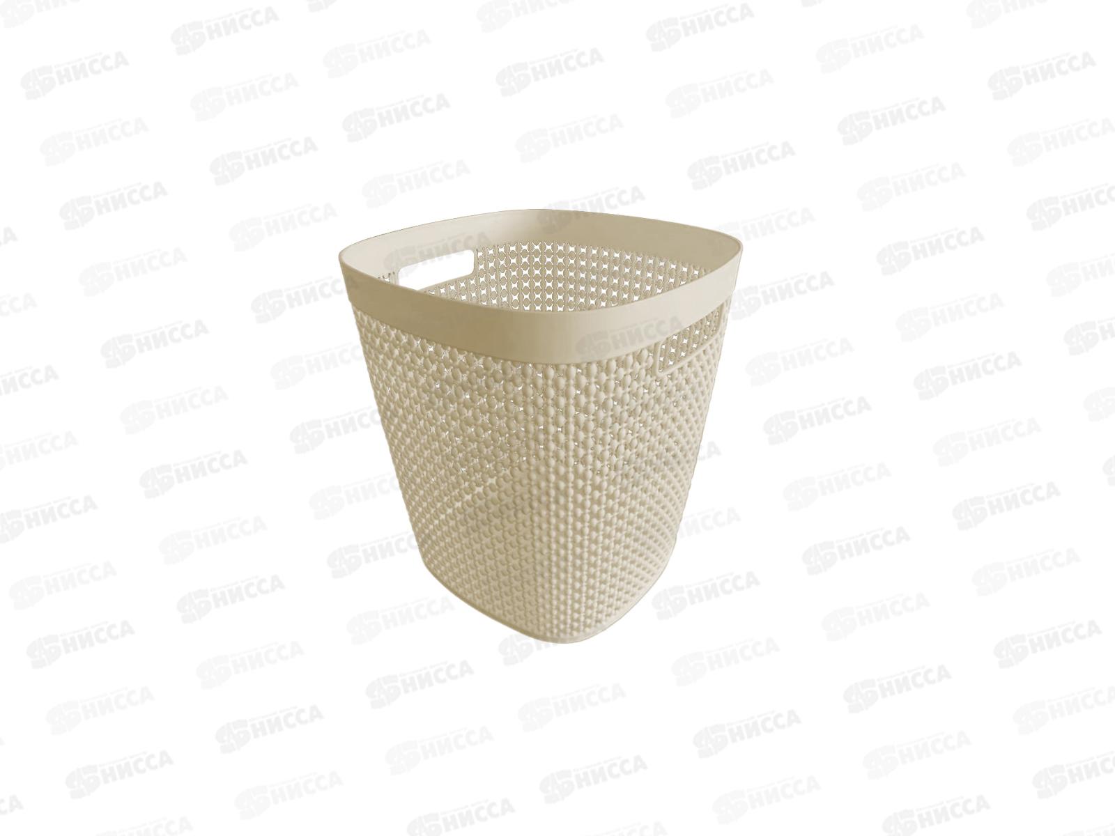 Корзина для бумаг 10л ПИРУЛА Латте М2500 *10