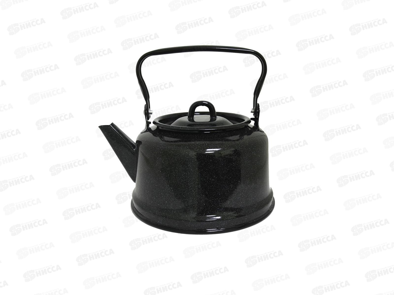 Чайник 3,5л чёрный рябчик (закат. дно) С42713.Р *4