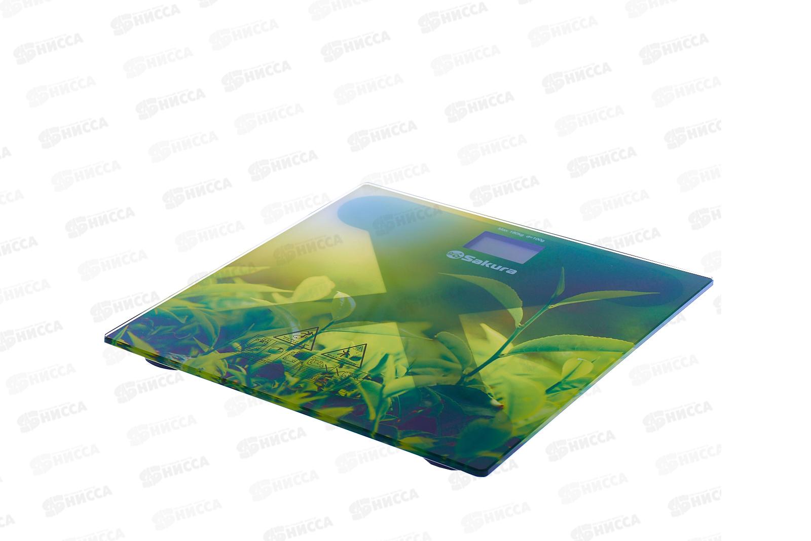 Весы напольные SA-5071GR трава 180кг электронные