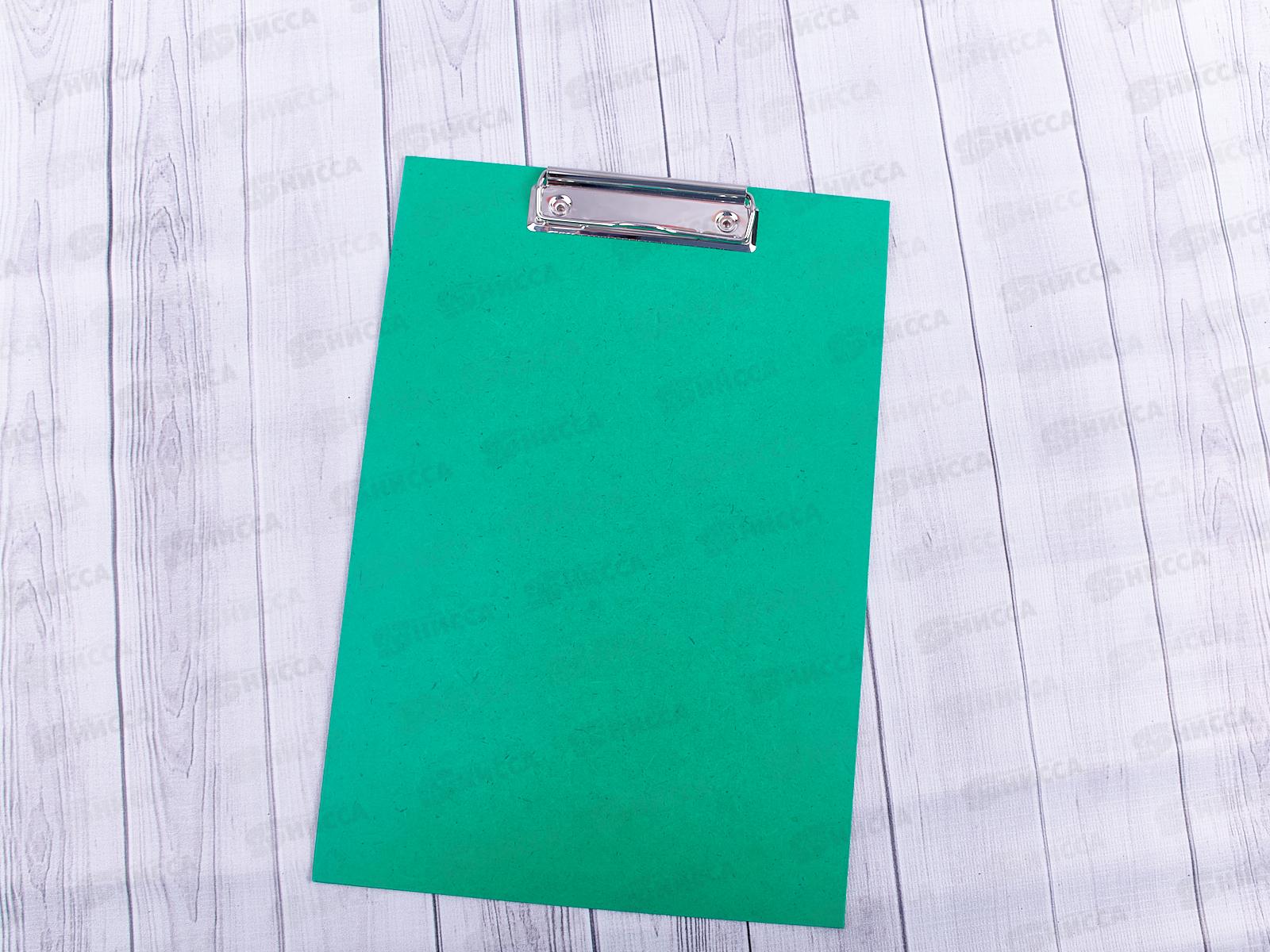 Планшет А4 СБ с зажимом ярко-зеленый, 7046*36