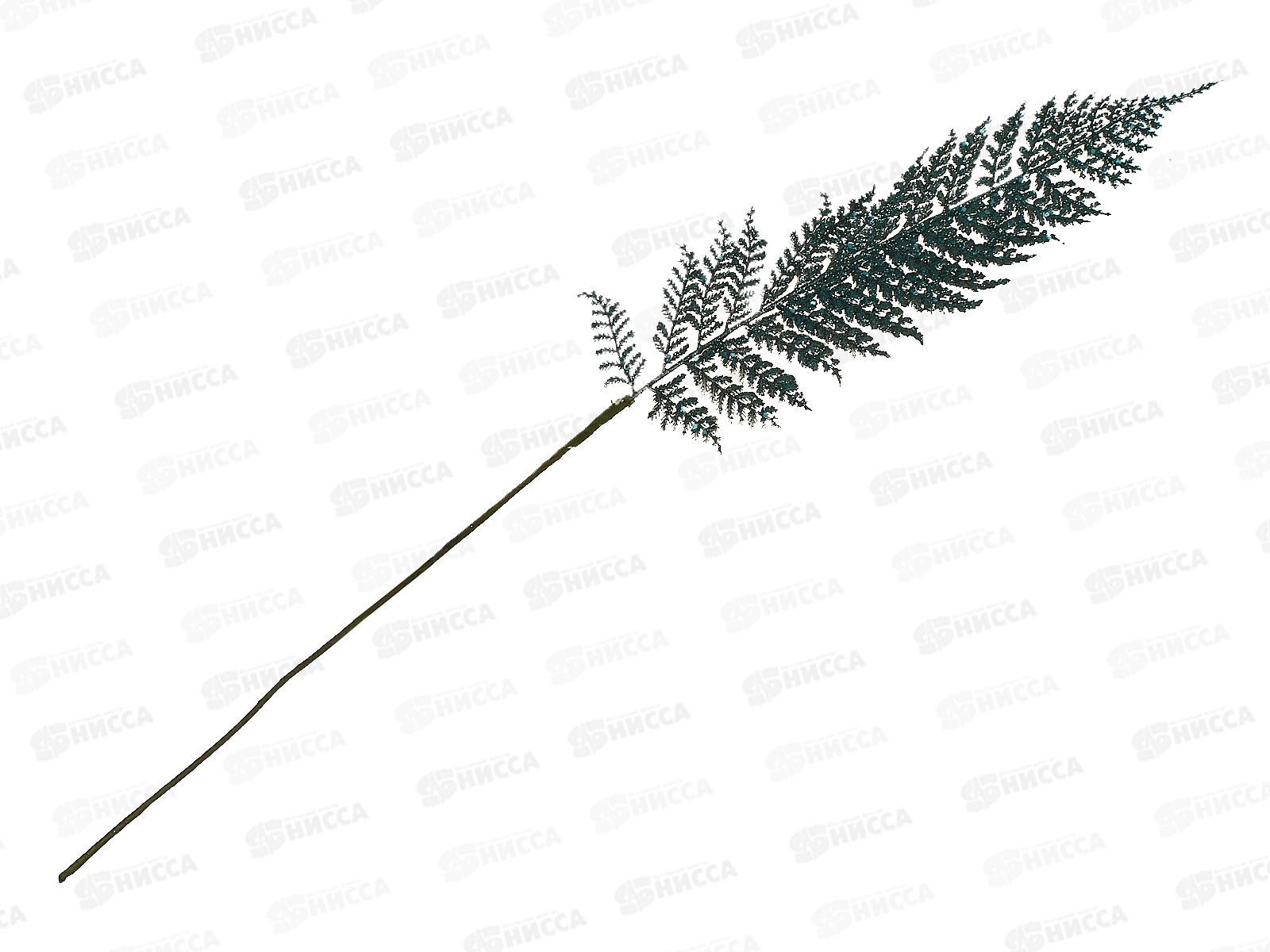 Ветка декоративная "Лист папоротника", изумрудный, EYF19-2374, 87х12х,05см   АТМ*36