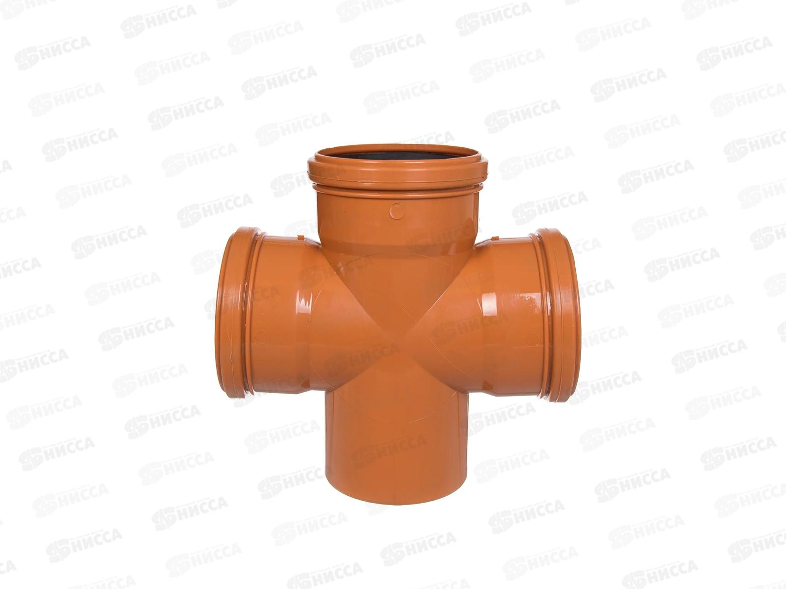 Крестовина канализационная наружная DN 110х110х110 90град