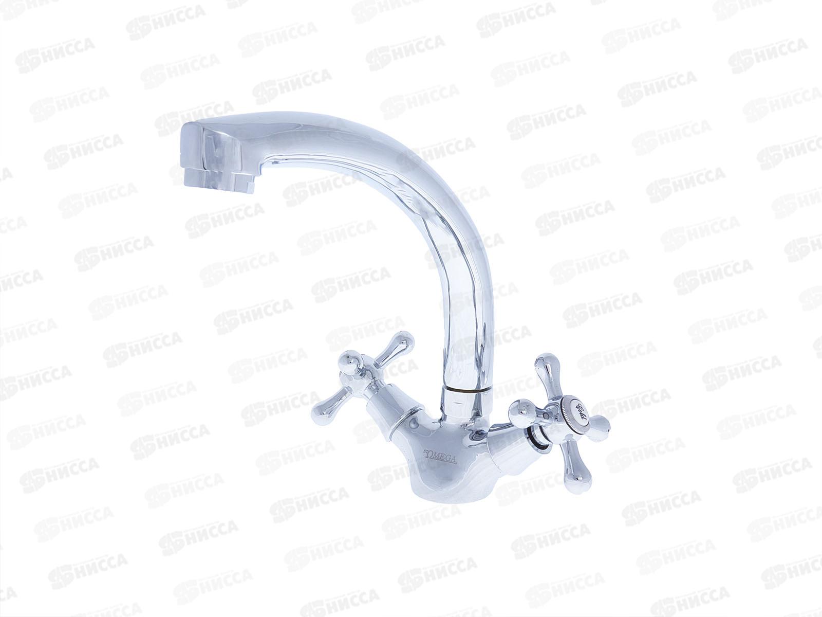 Смеситель Омега елочка 1/2 керамика 4408 крест *20