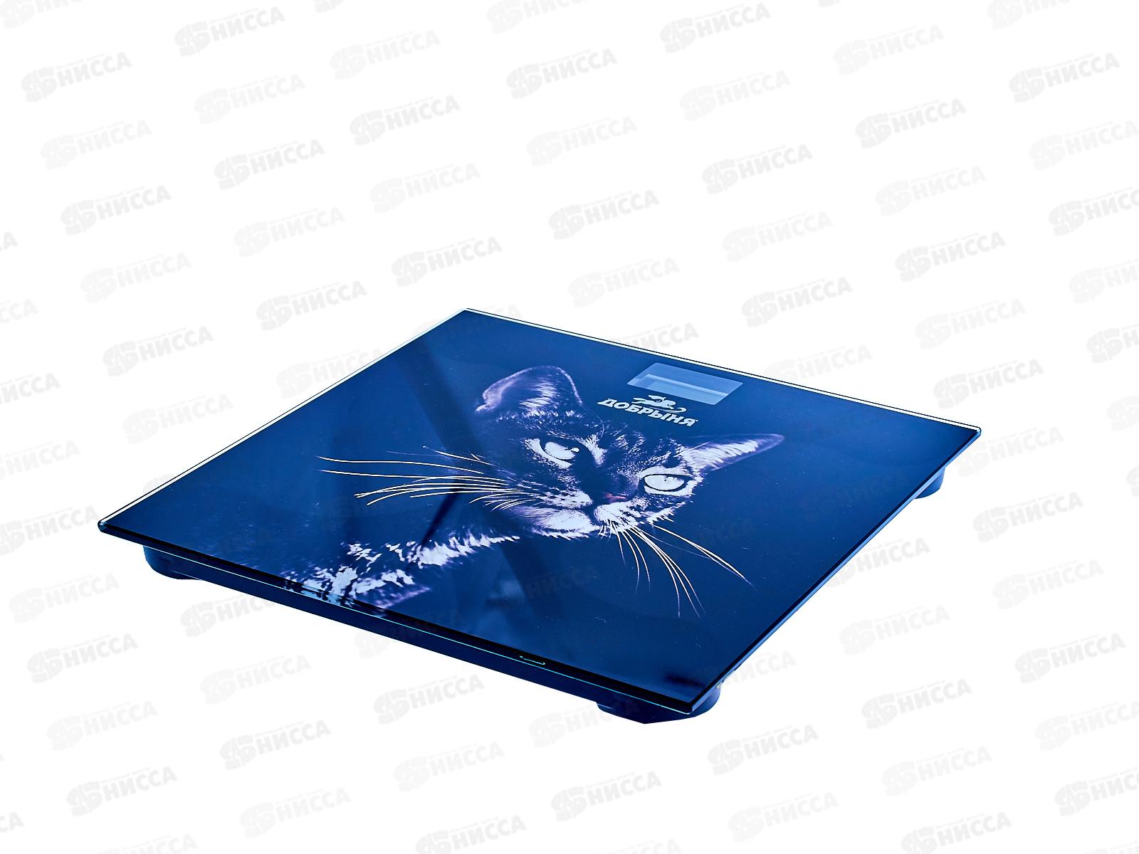 Весы  DO-3006С (180 кг)электронные (черный кот) Добрыня