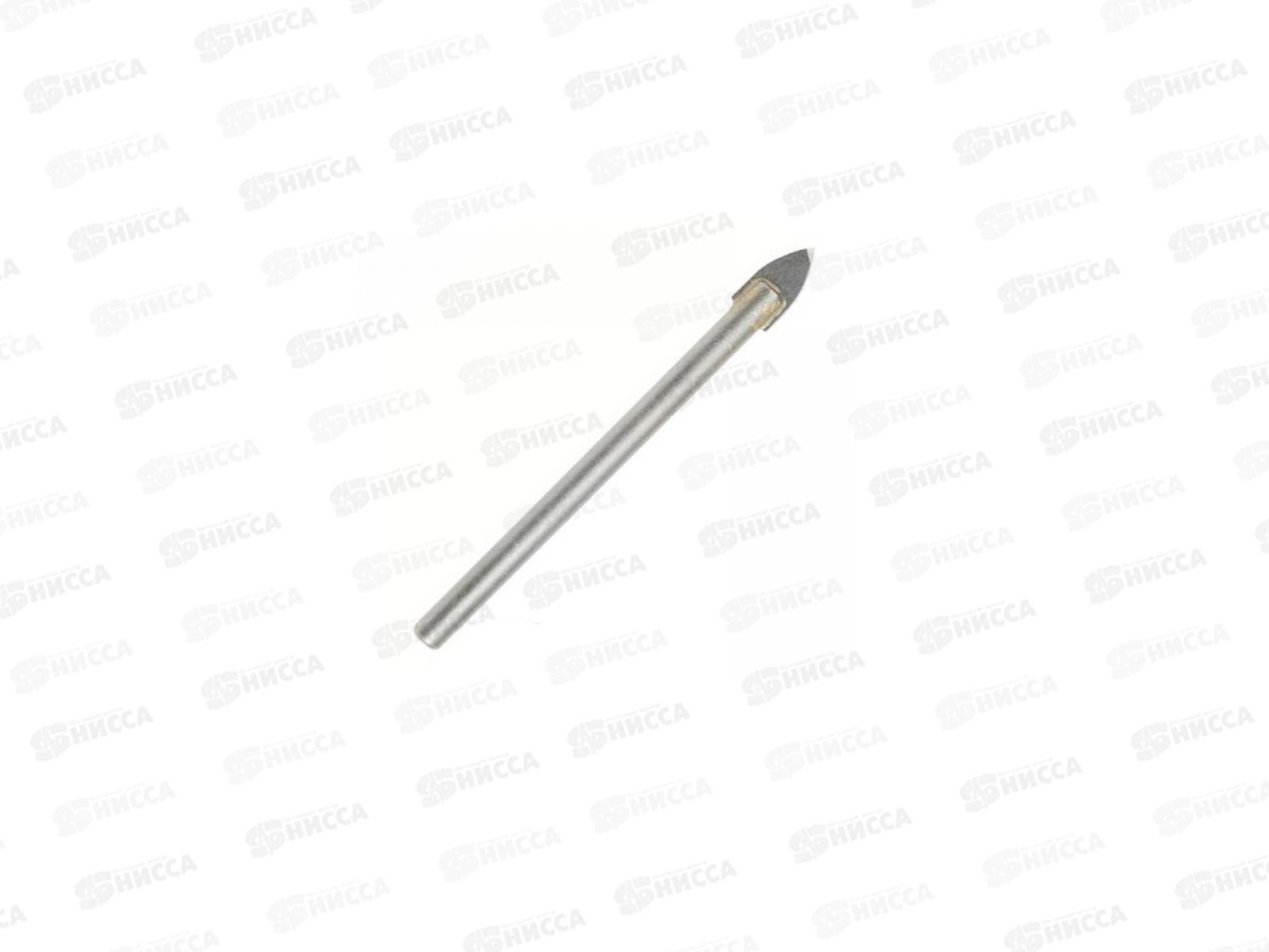 Сверло по стеклу и керамике 8*80 мм, 2 реж., лезвия, цилиндр. хв., блистер 1 шт, &quotРубин&quot TDM, 0102