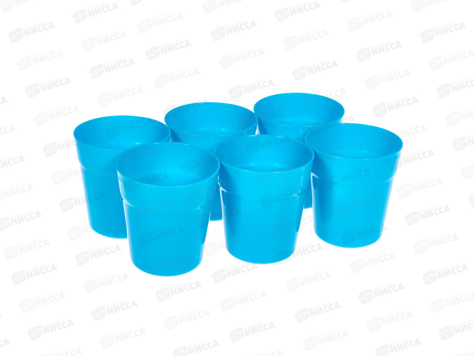 Набор стопок 6шт голубой ИНТ*36