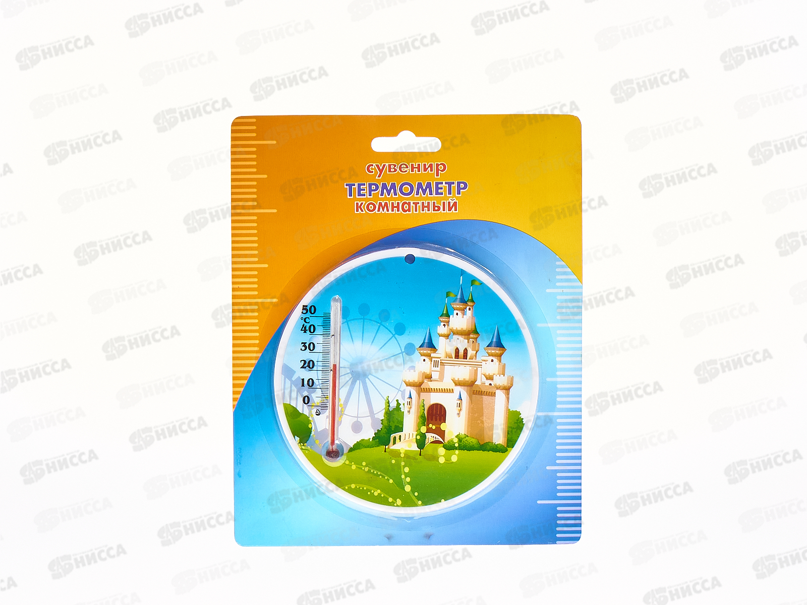 Термометр комнатный круг с рисунком (032078)   Ж