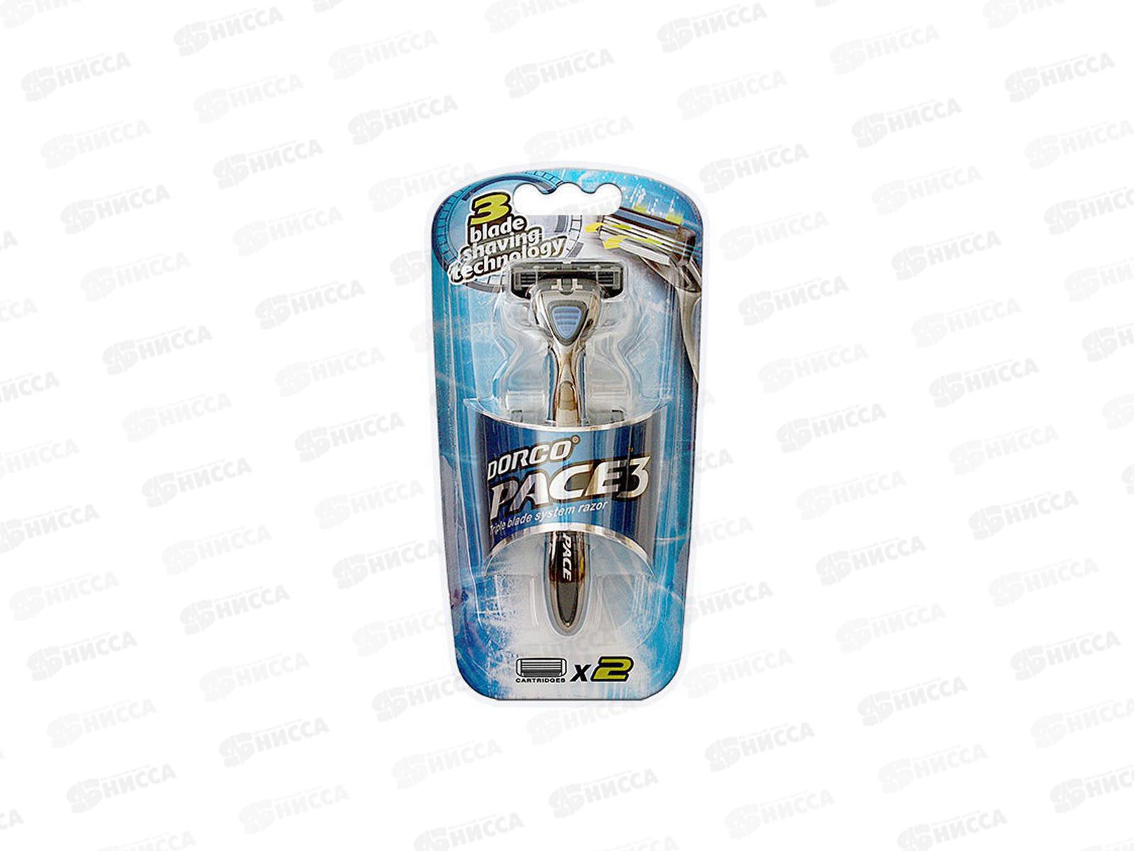DORCO PACE3 NEW cтанок 3 лезвия+2 кассеты *6