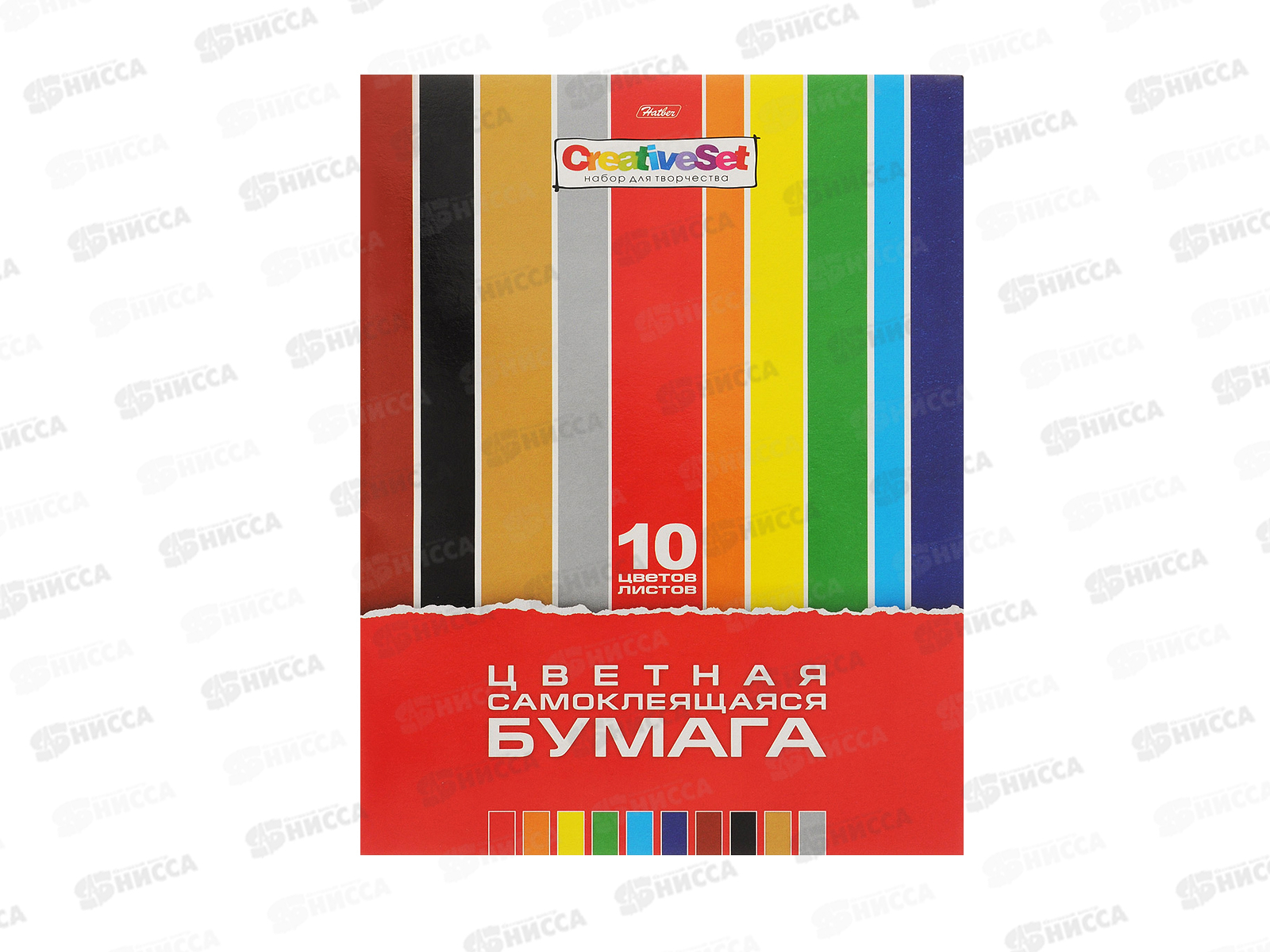 Цветная бум.  10л 10цв Hatber Creative Set., 05934*30