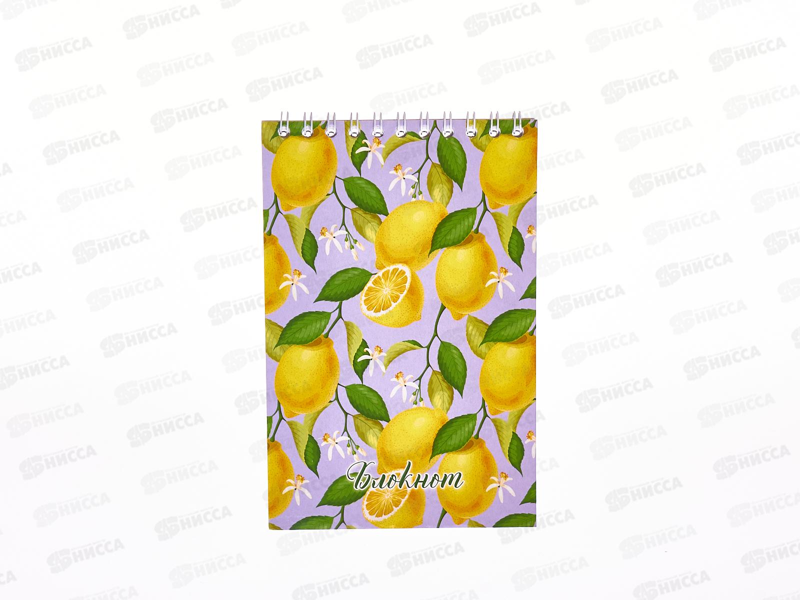 Блокнот 48листов ПГС Фрукты, 100*150, на гребне *12