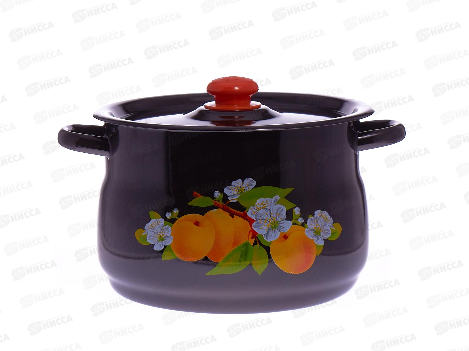 Кастрюля 8,0л сферическая чёрная С1920.36  *2