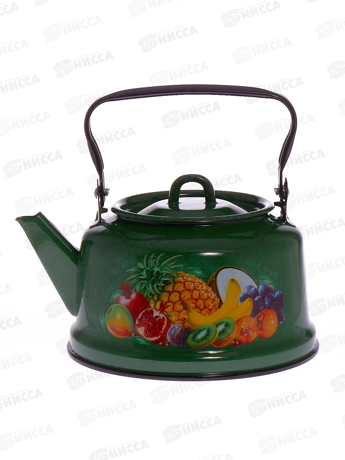 Чайник 3,5л декоративный Зеленый рябчик с петлей (закатн.дно) С2713.з