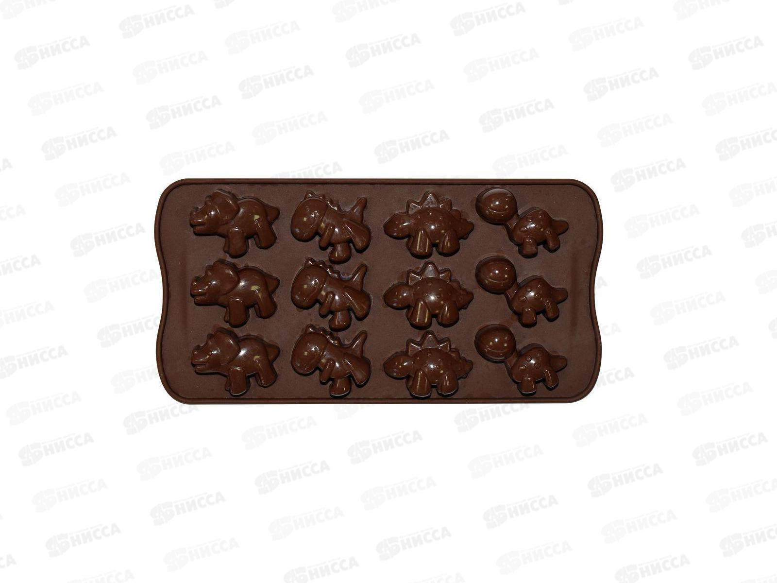 Форма для шоколадных конфет силиконовая Динозаврики VL80-325