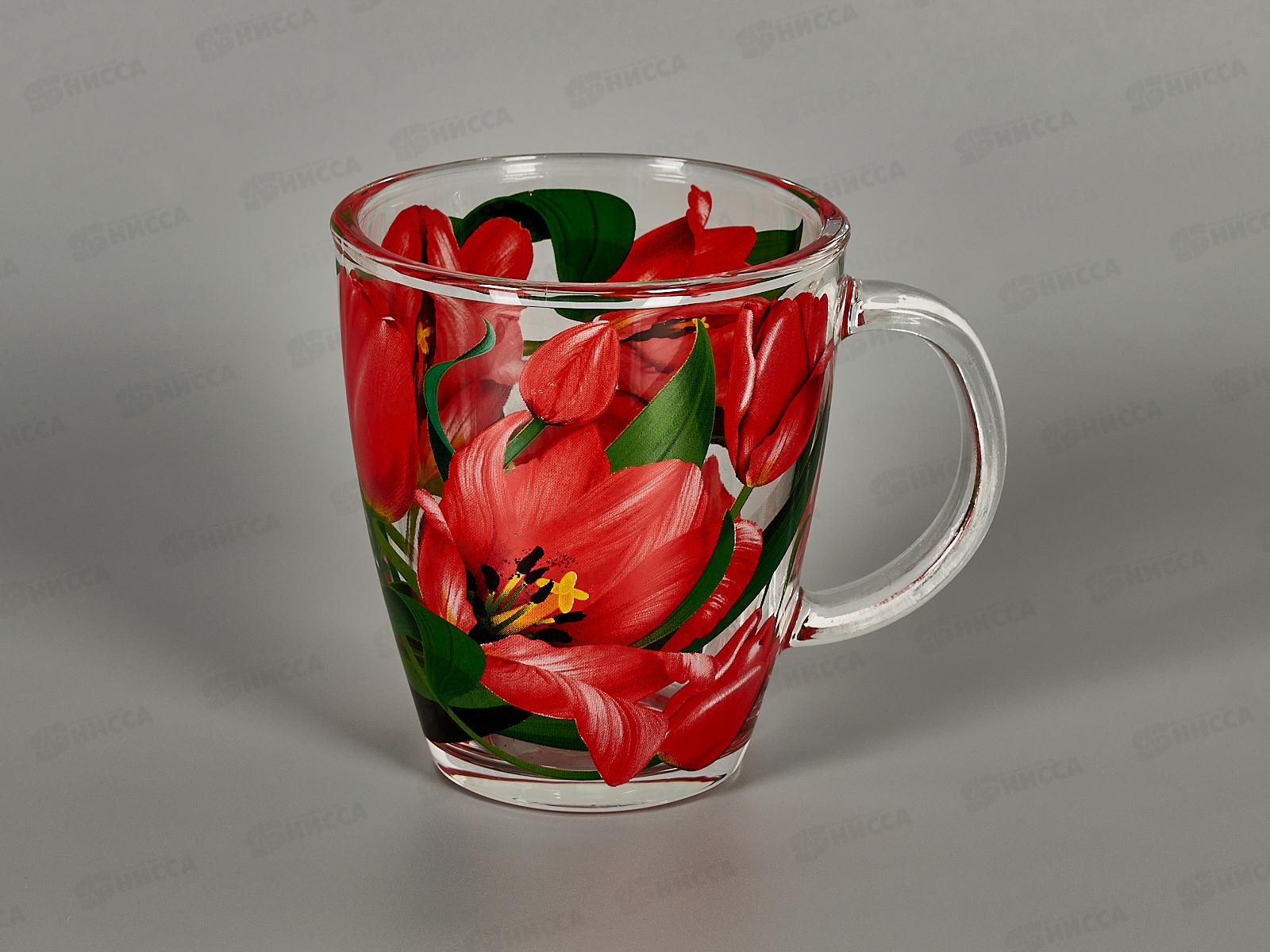 Кружка 350мл 2025-Д Тюльпаны