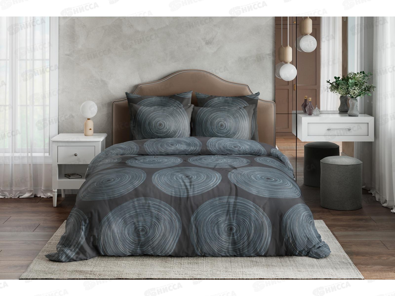 Комплект постельного белья 2,0спальное Поплин НН Инфинити серый