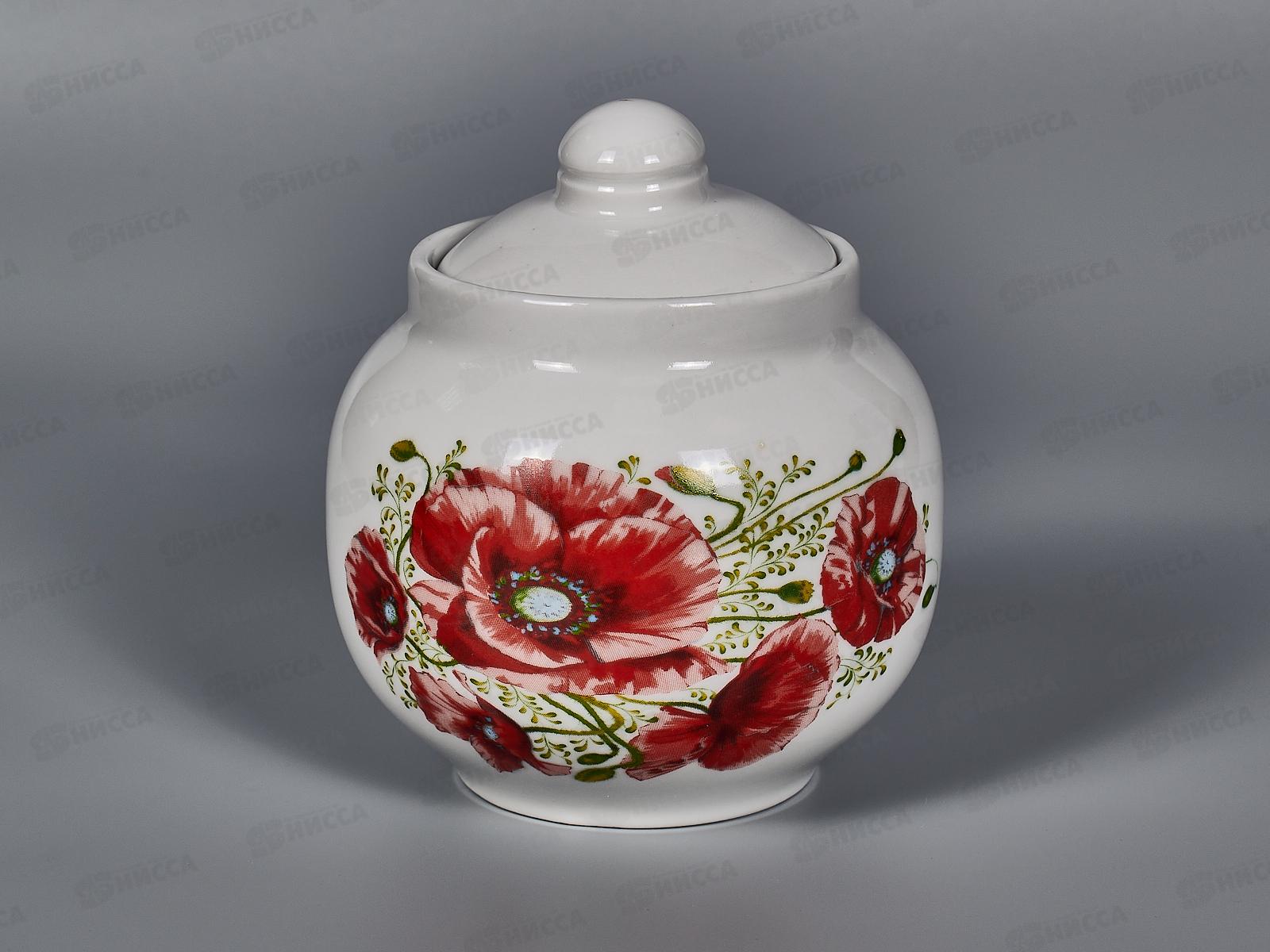 Сахарница 600см3 Янтарь Маки 070642 *12