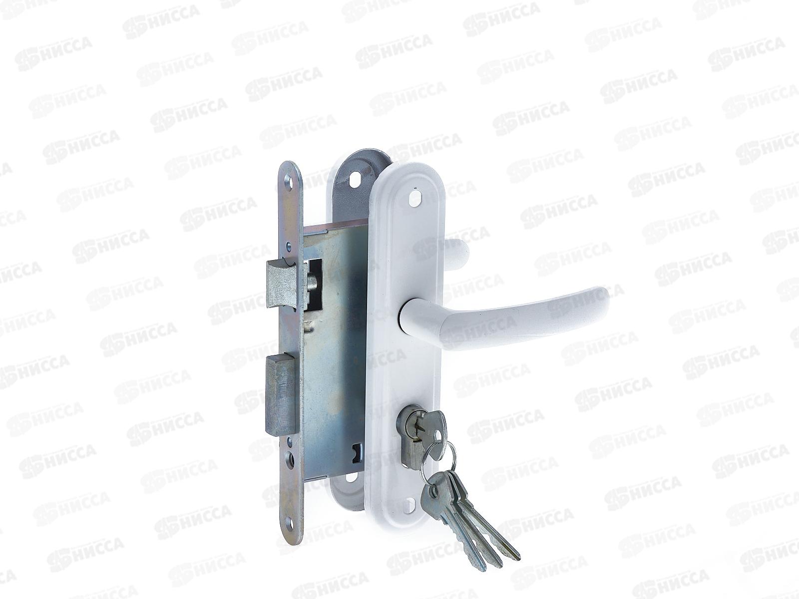 Замок врезной 3В7 02 цилиндрический 2кл белый Омега