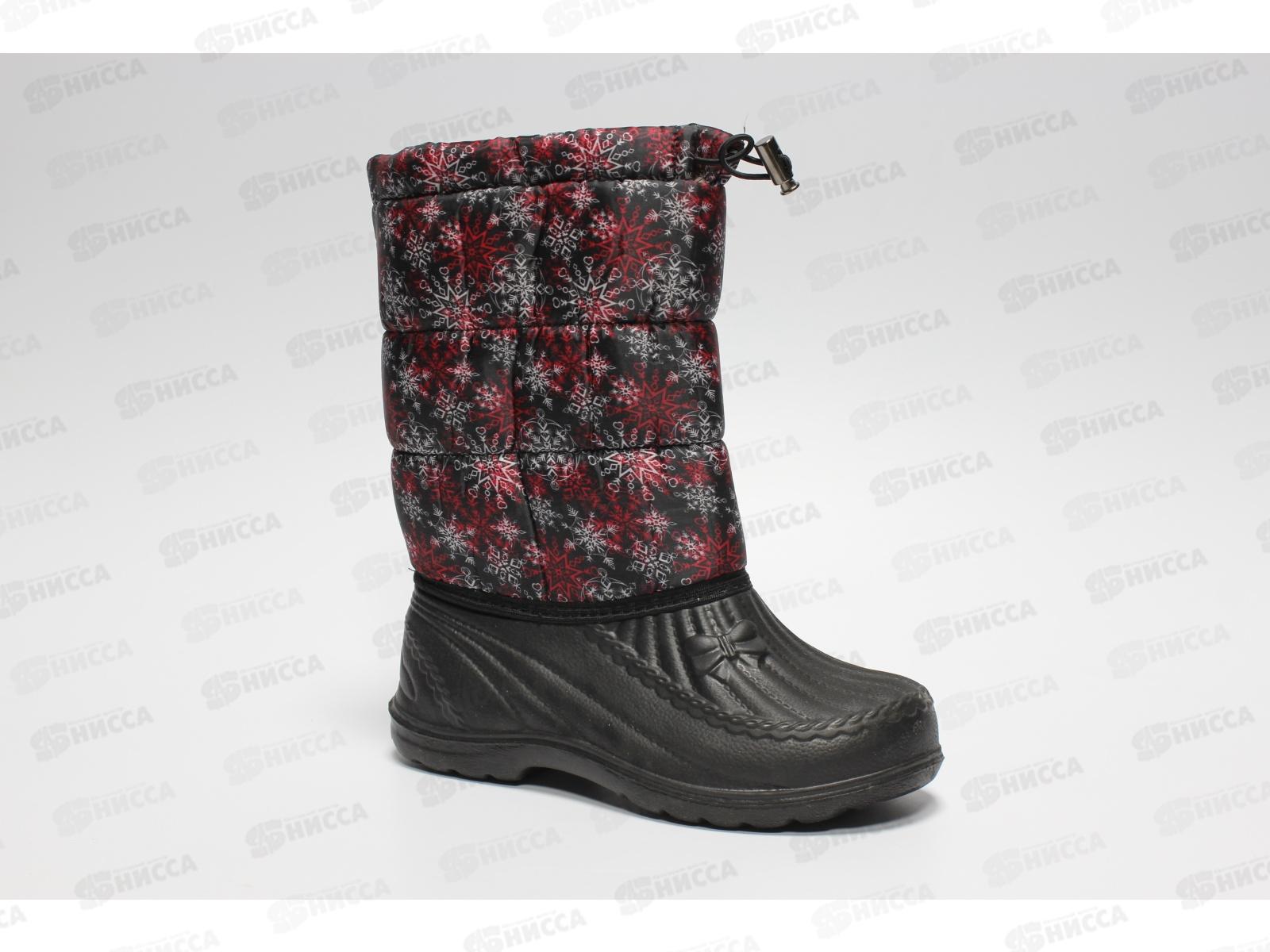 Сапоги женские из ЭВА Ж5 Снежинка-красная р.36