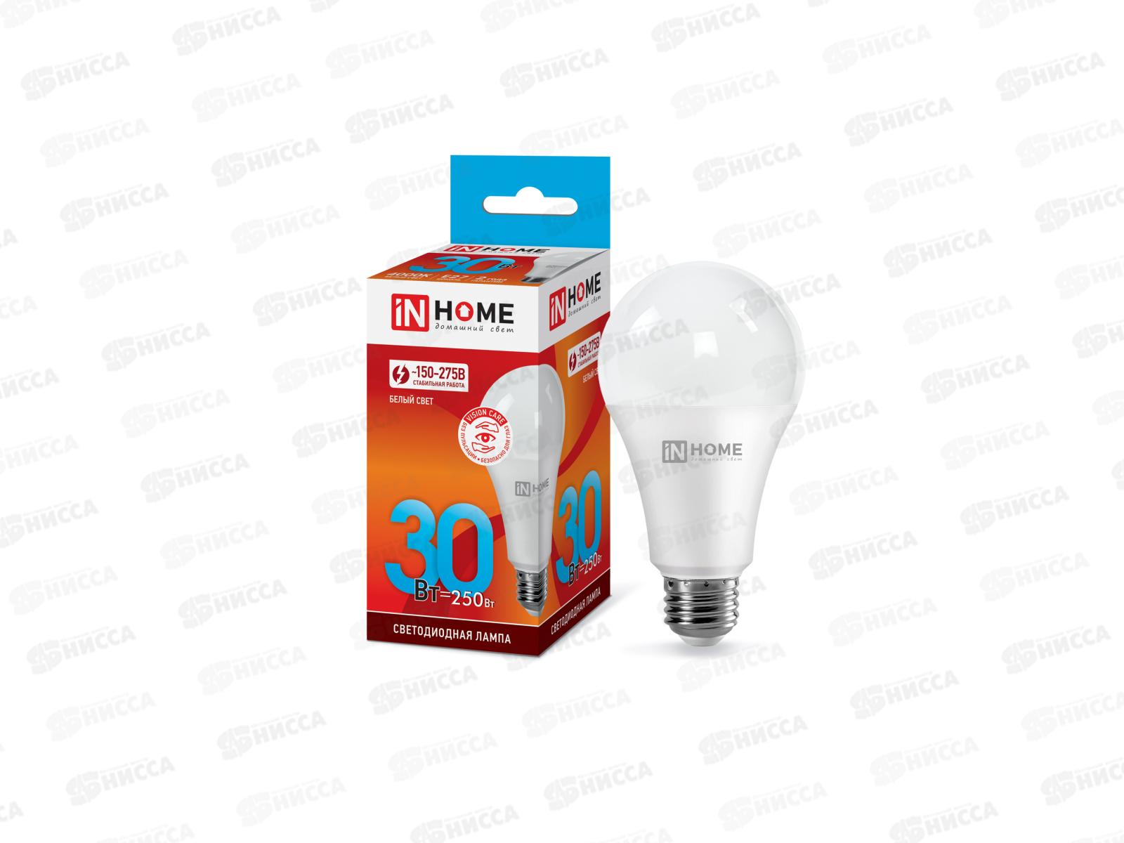 Лампа светодиодная IN HOME LED-A70-VC 30Вт E27 4000К 2700Лм *50