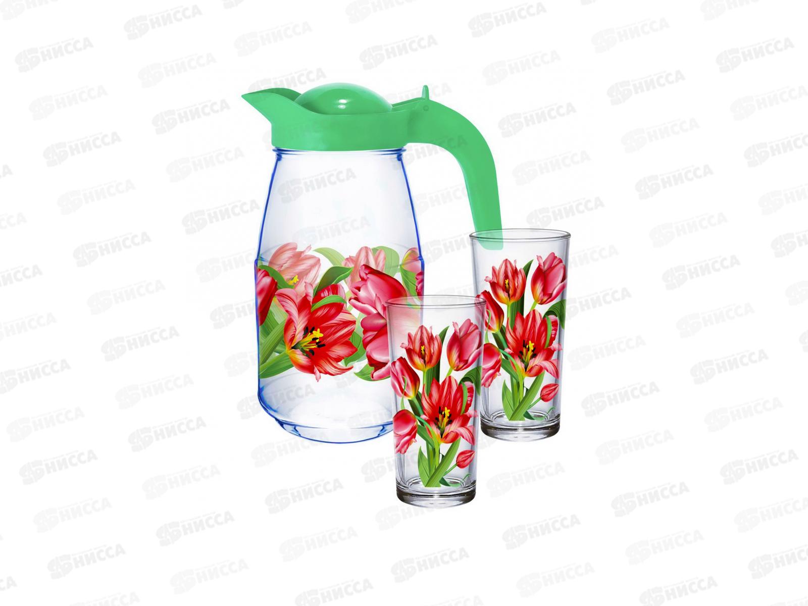 Набор для воды 3предмета 1607/2-Д Тюльпаны *4