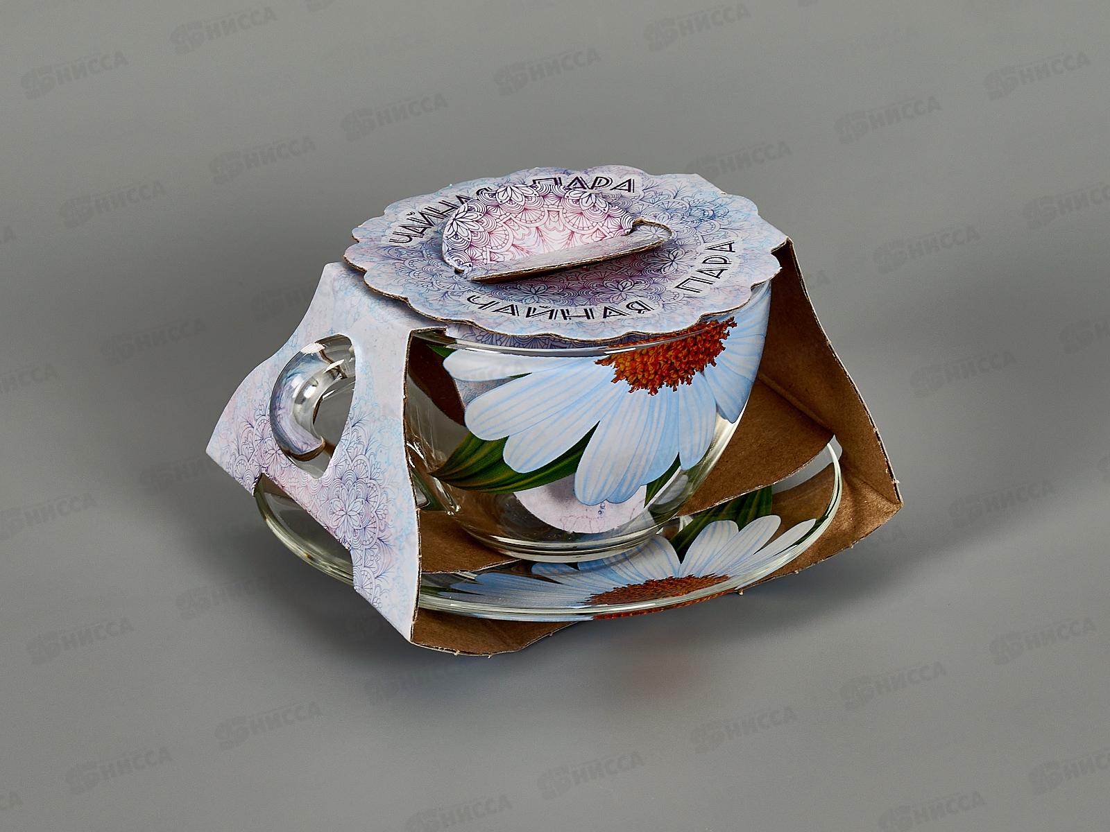 Чайная пара Кружка +блюдце 2предмета 337-Д Живая природа Ромашка