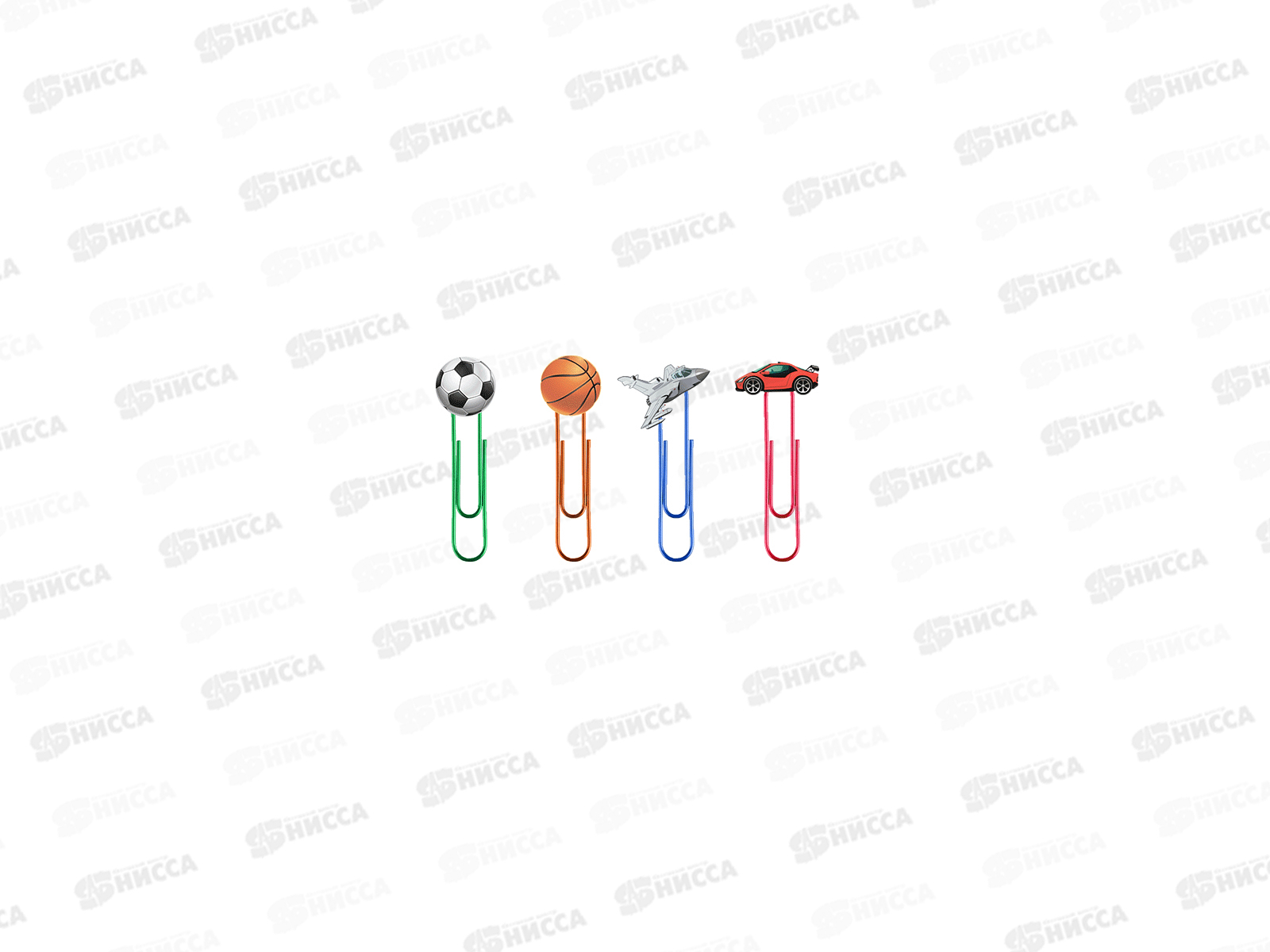 Закладка-скрепка deVENTE 78мм, цветн, с декором 8065001*40/120