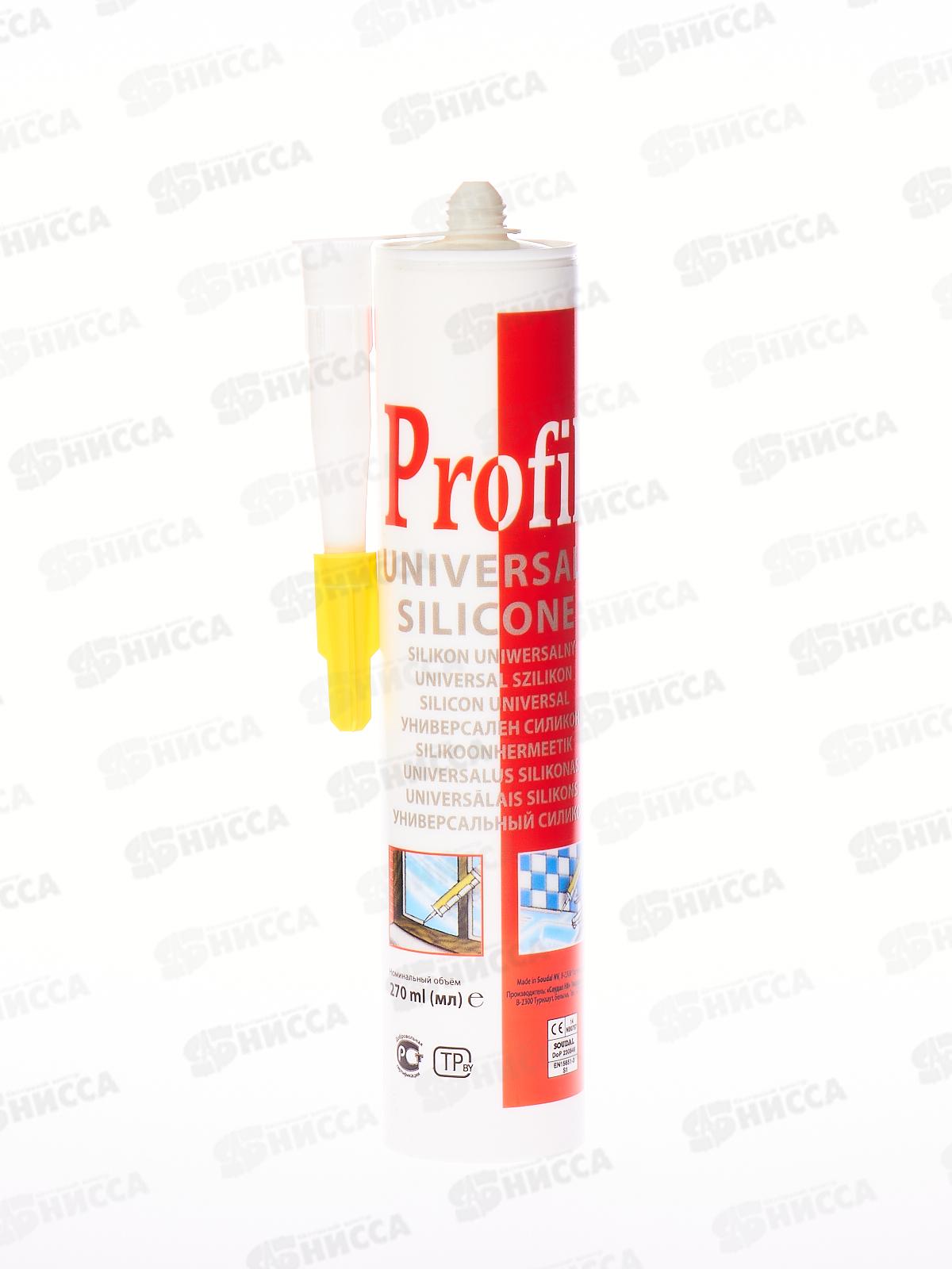 Герметик PROFIL силикон универсальный 270мл, белый, 122980 *15/1500