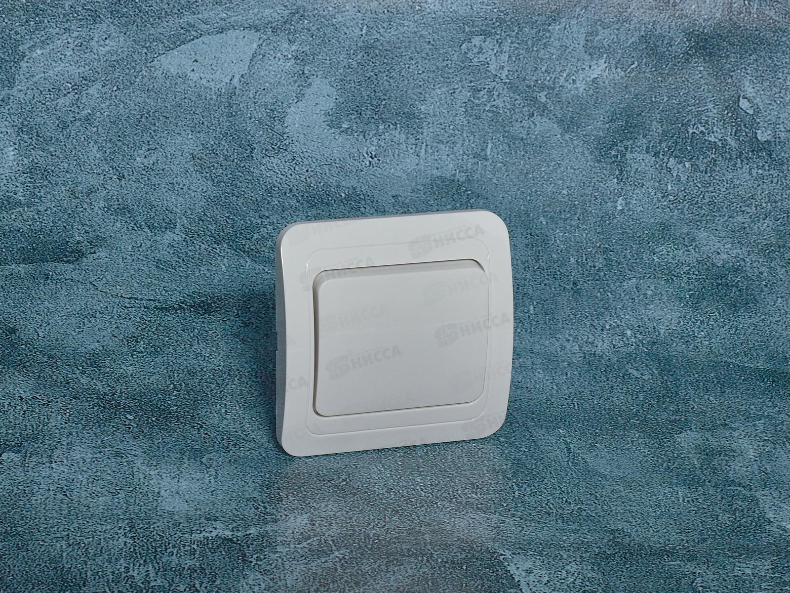 Выключатель скрытой установки 1клавиша Прогресс SLIM, белый *10/200