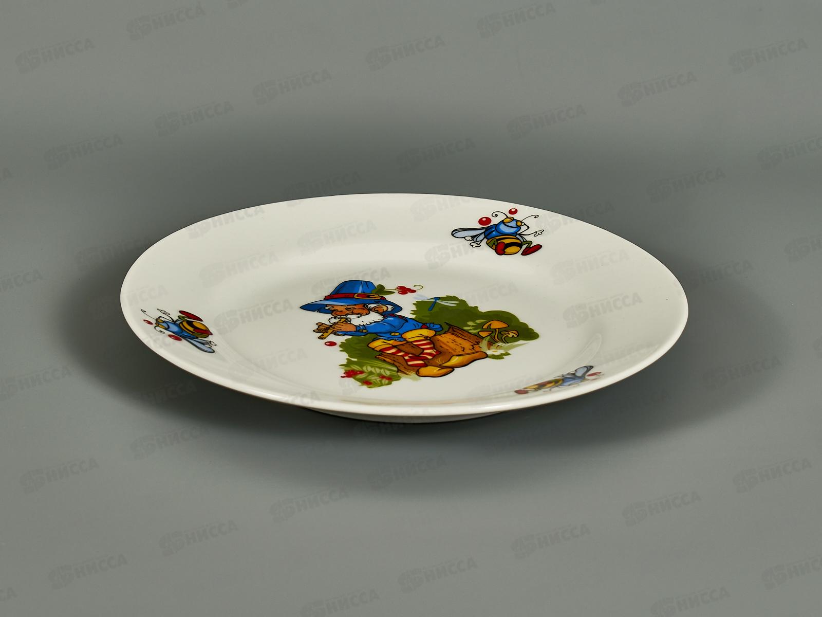 Тарелка мелкая 175мм фарфор Идиллия Лесовичок 7С1741 *20