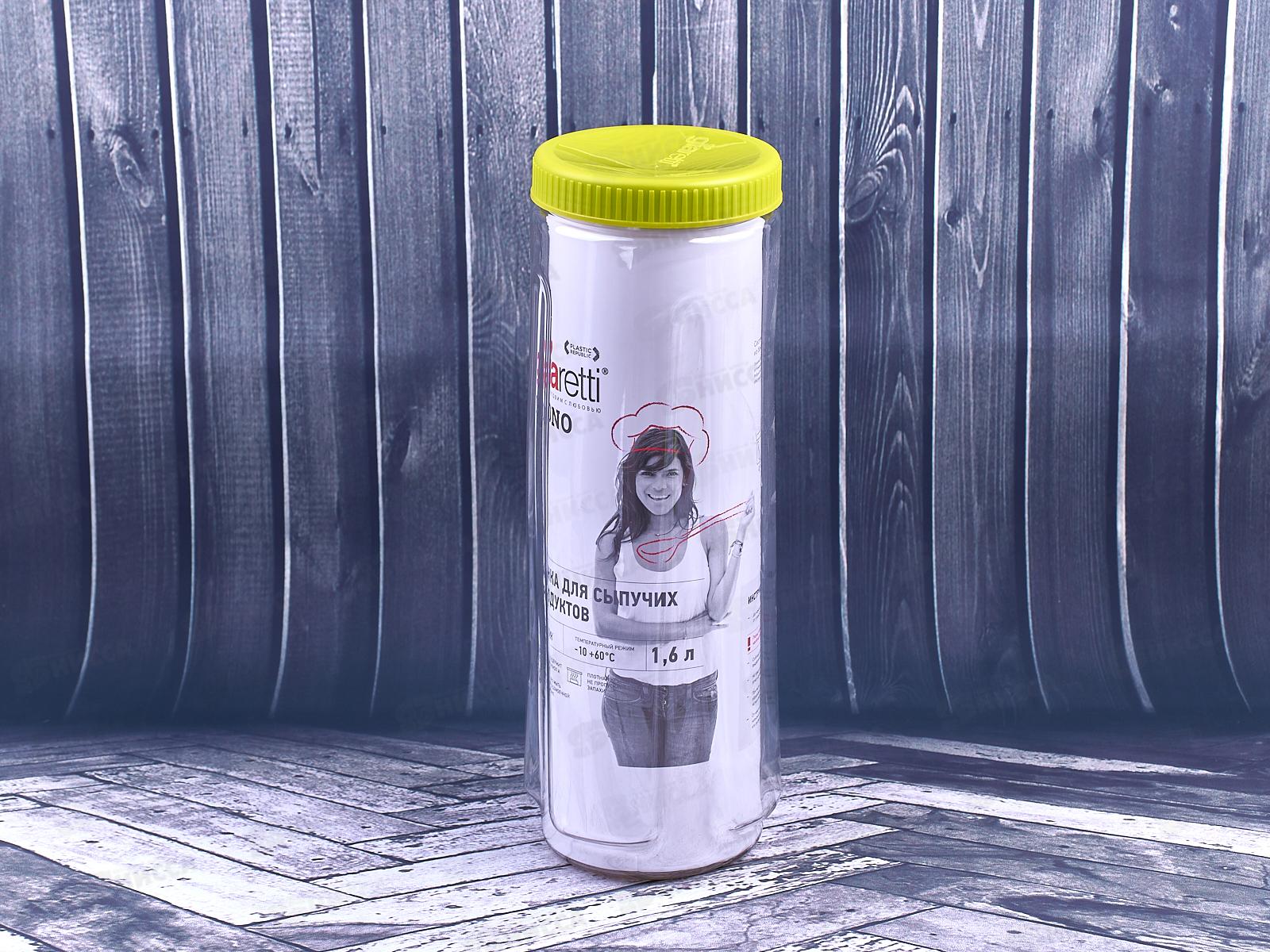 Банка 1,6л для сыпучих продуктов Bono ПЦ2250 *12