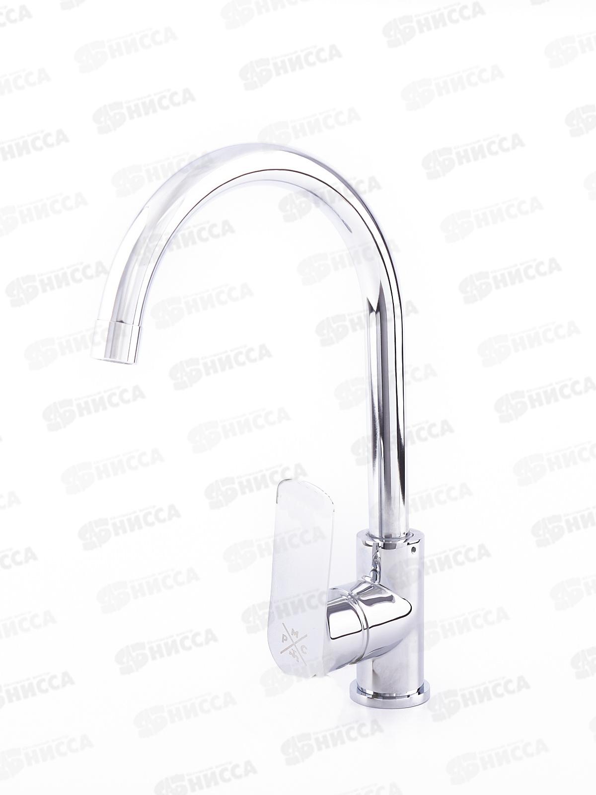 Смеситель для кухни, высокий излив, керамический картридж 35мм, крепление - гайка, SL133-017F