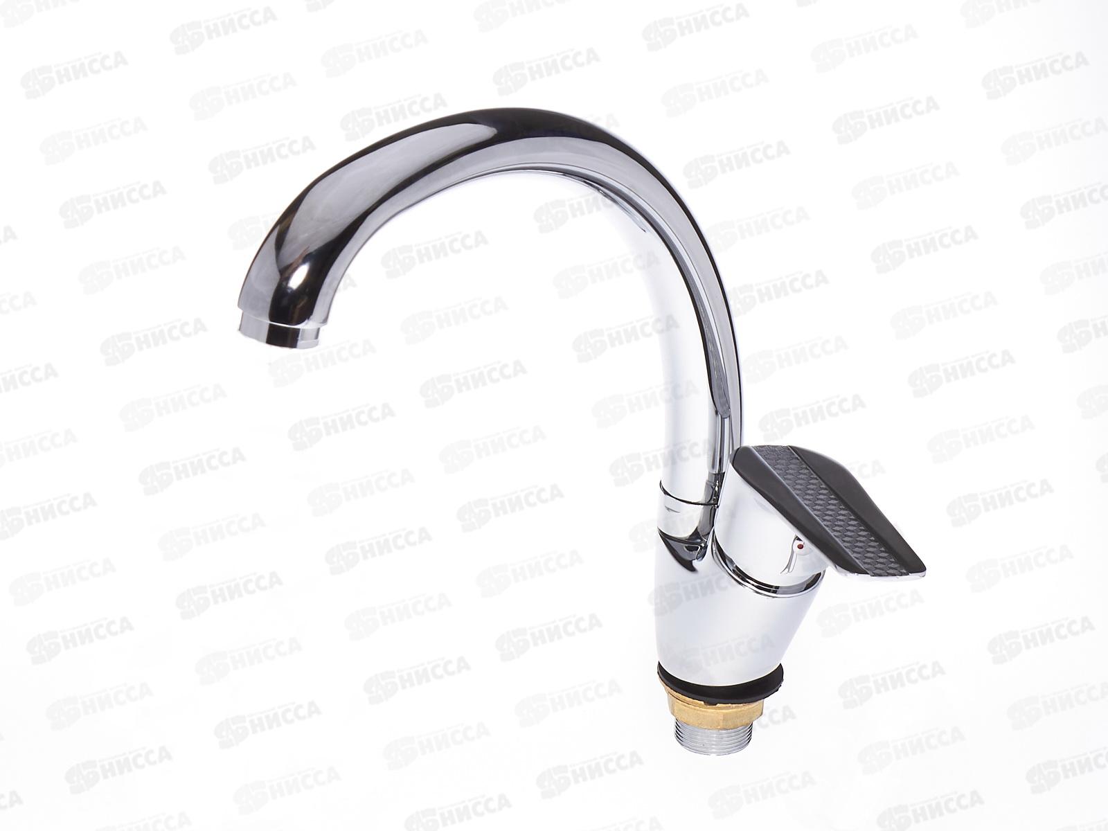 Смеситель для кухни, высокий излив, латунь, керамический картридж 35мм, крепление - гайка, SL131-011F