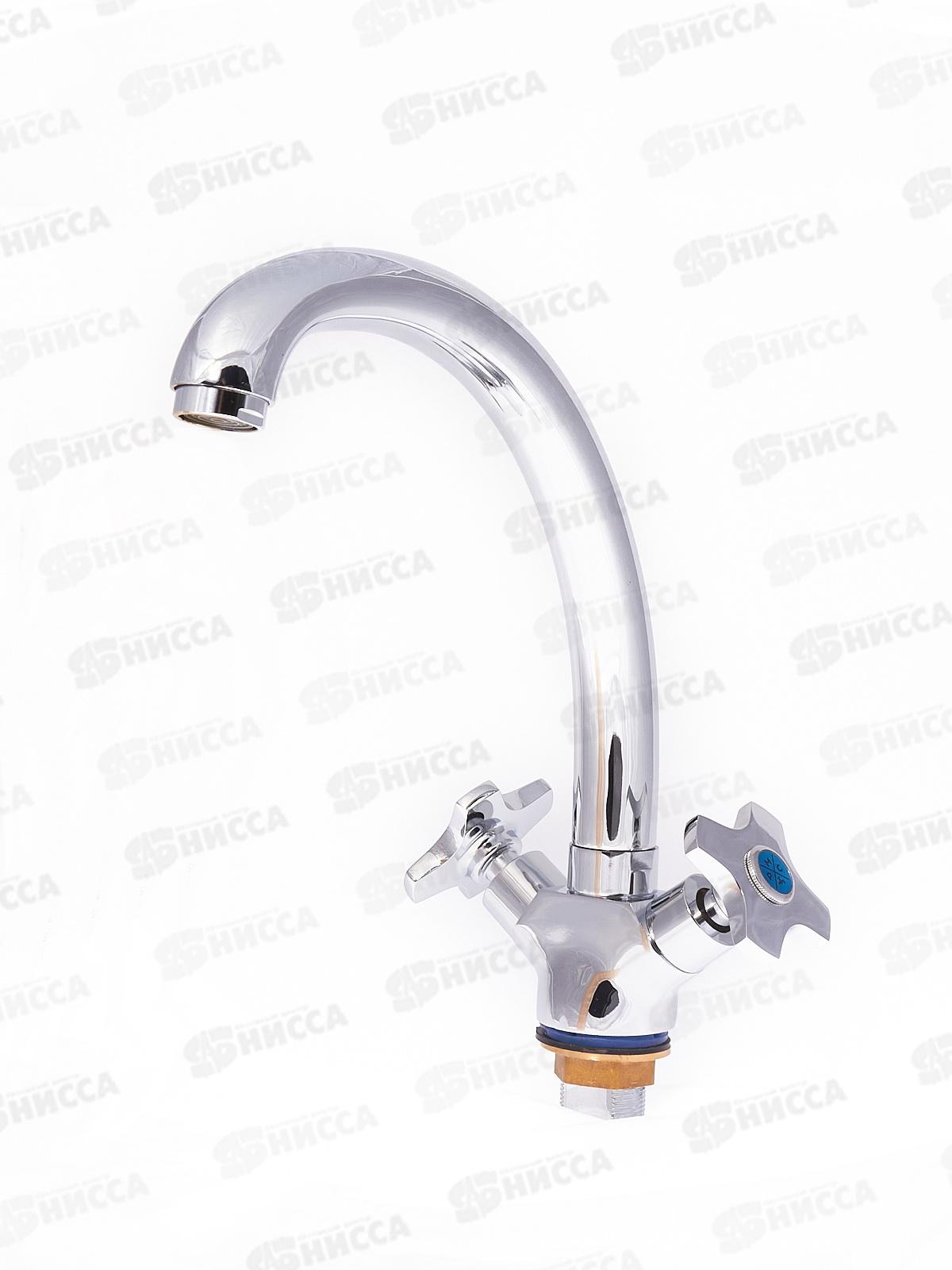 Смеситель для кухни с высоким изливом, керамическая кран-букса 180 градусов, крепление - гайка, SL115-273F  *10