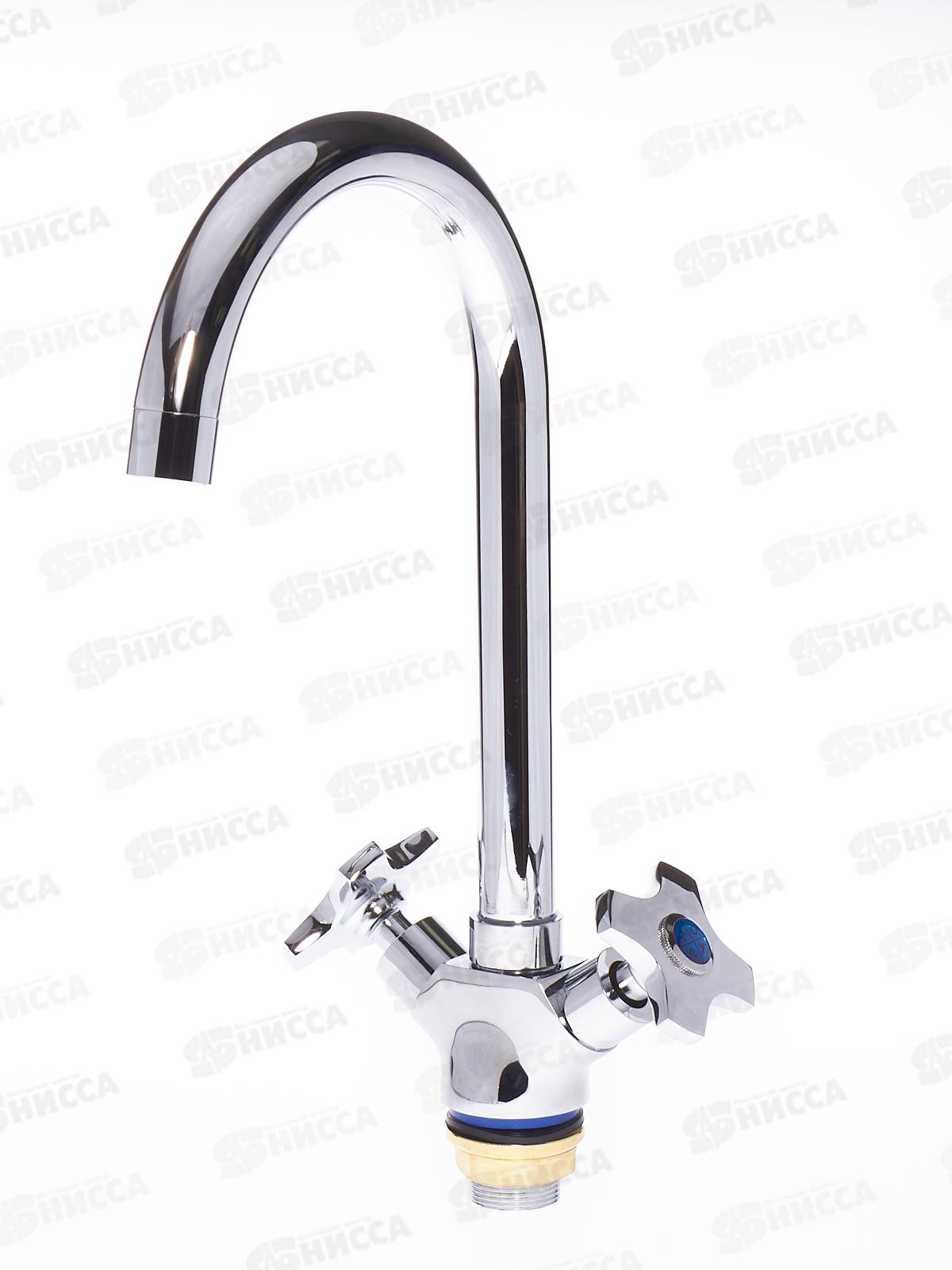 Смеситель для кухни с высоким изливом, керамическая кран-букса 180 градусов, крепление - гайка, SL115-274F  *10