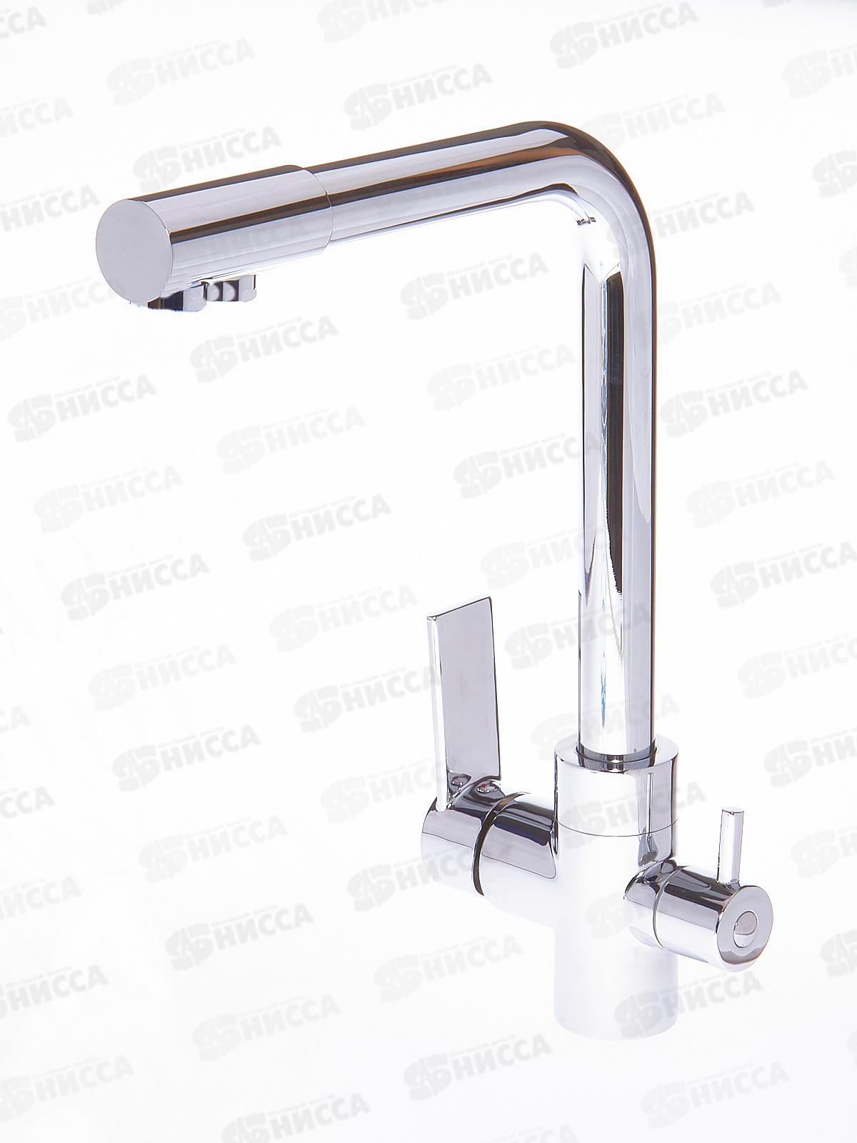 Смеситель для кухни, высокий излив, подключение к фильтру с питьевой водой, керамический картридж 35мм, крепление - гайка, SL130-015F