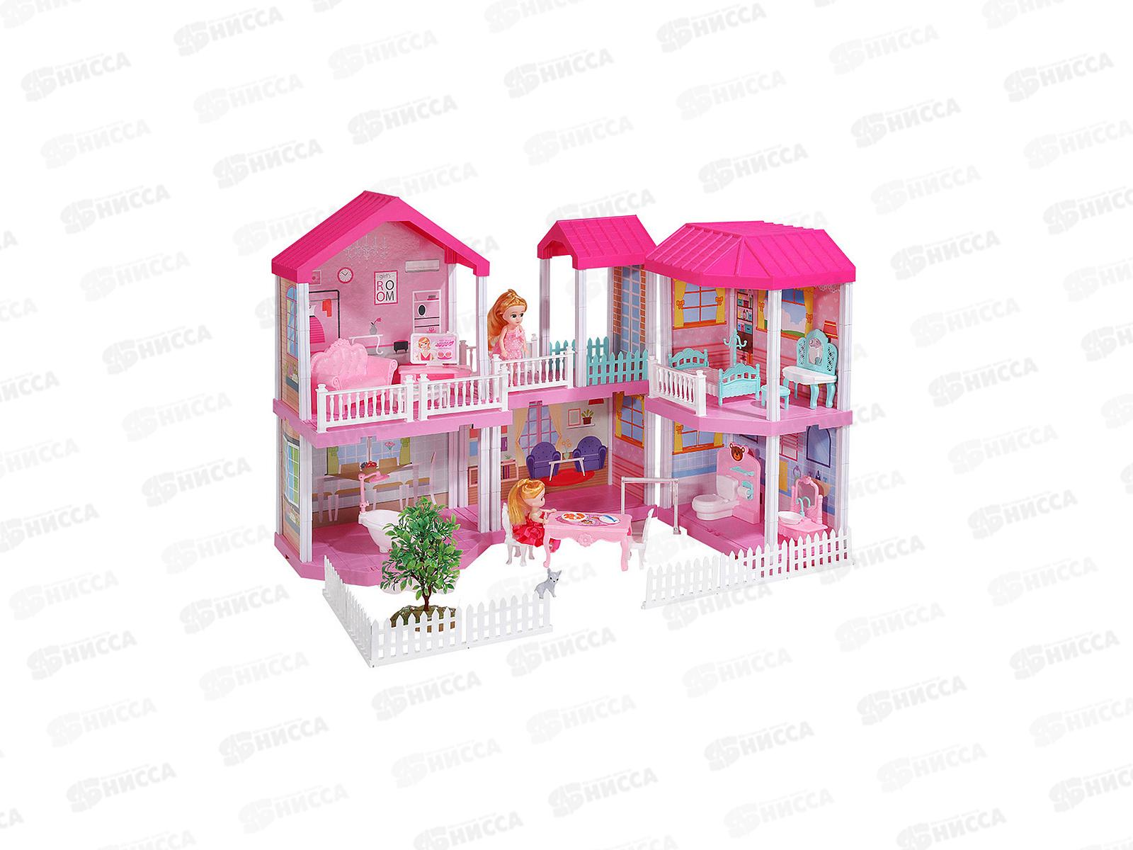Дом для куклы 668-3 6 комнат с мебелью в коробке*3   гб