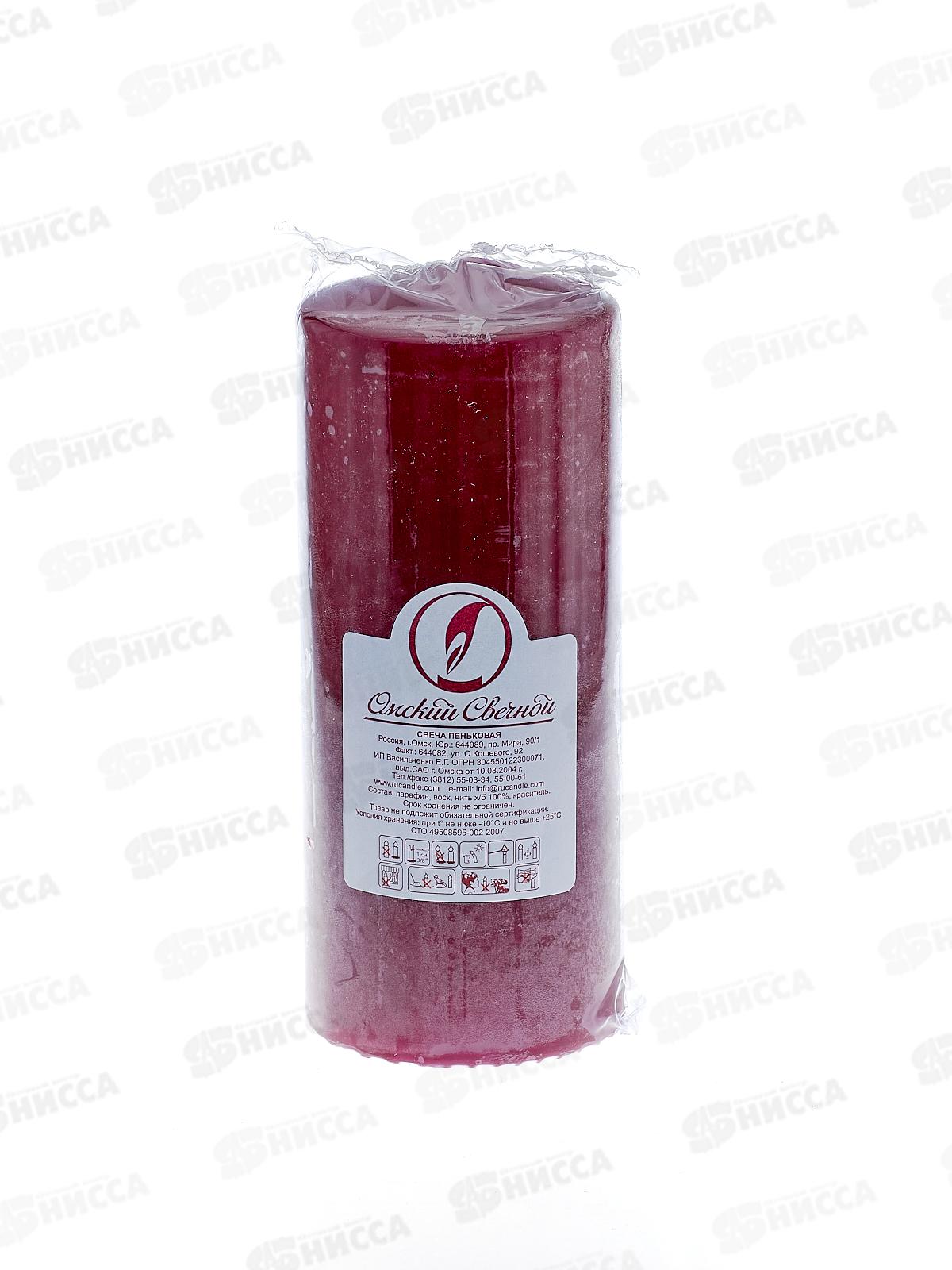 Свеча пеньковая 70*170 бордовая ОСЗ